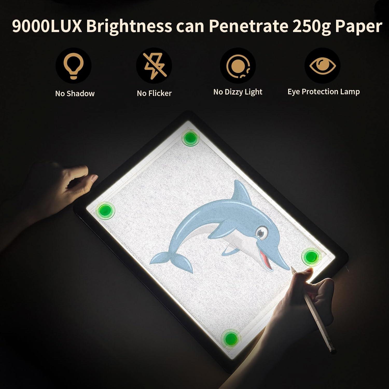 Caja de Luz A4 Recargable YINGWOND 9000LUX Ajustable