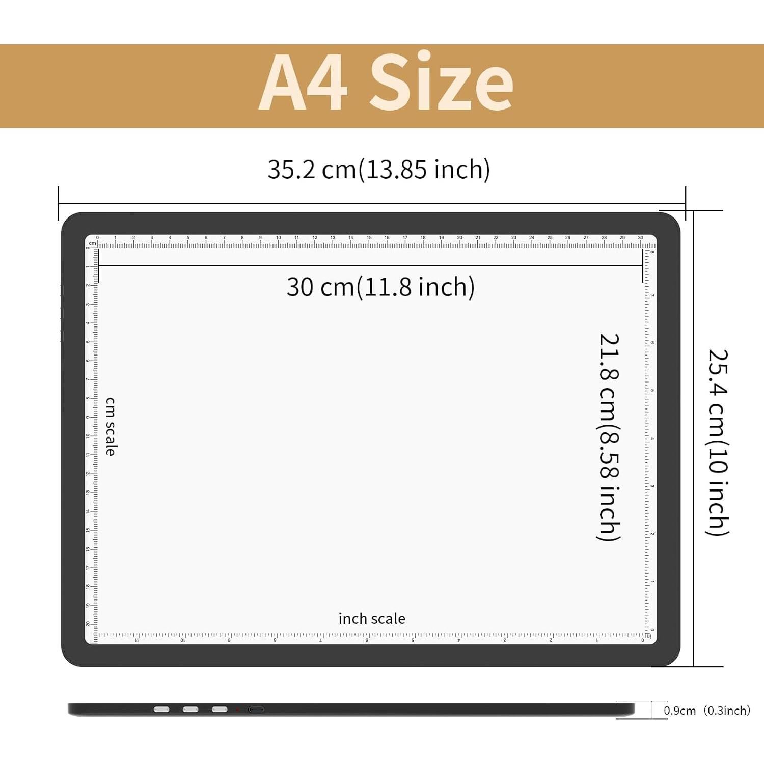 Caja de Luz A4 Recargable YINGWOND 9000LUX Ajustable