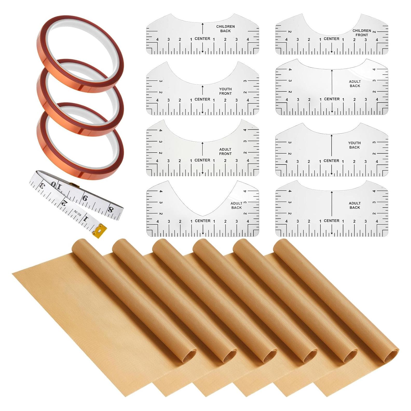 Juego de 18 Piezas Hojas de Teflón y Reglas Leumoi 30.48x40.64cm