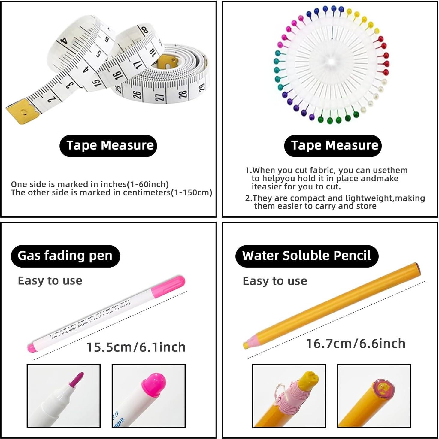 Guía de Regla para Camisetas Cieyooni - 5 Piezas + Cinta Métrica