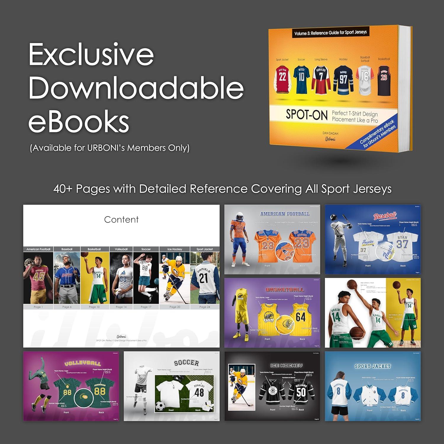 Regla Deportiva 4-en-1 Urboni para Alineación de Jerseys