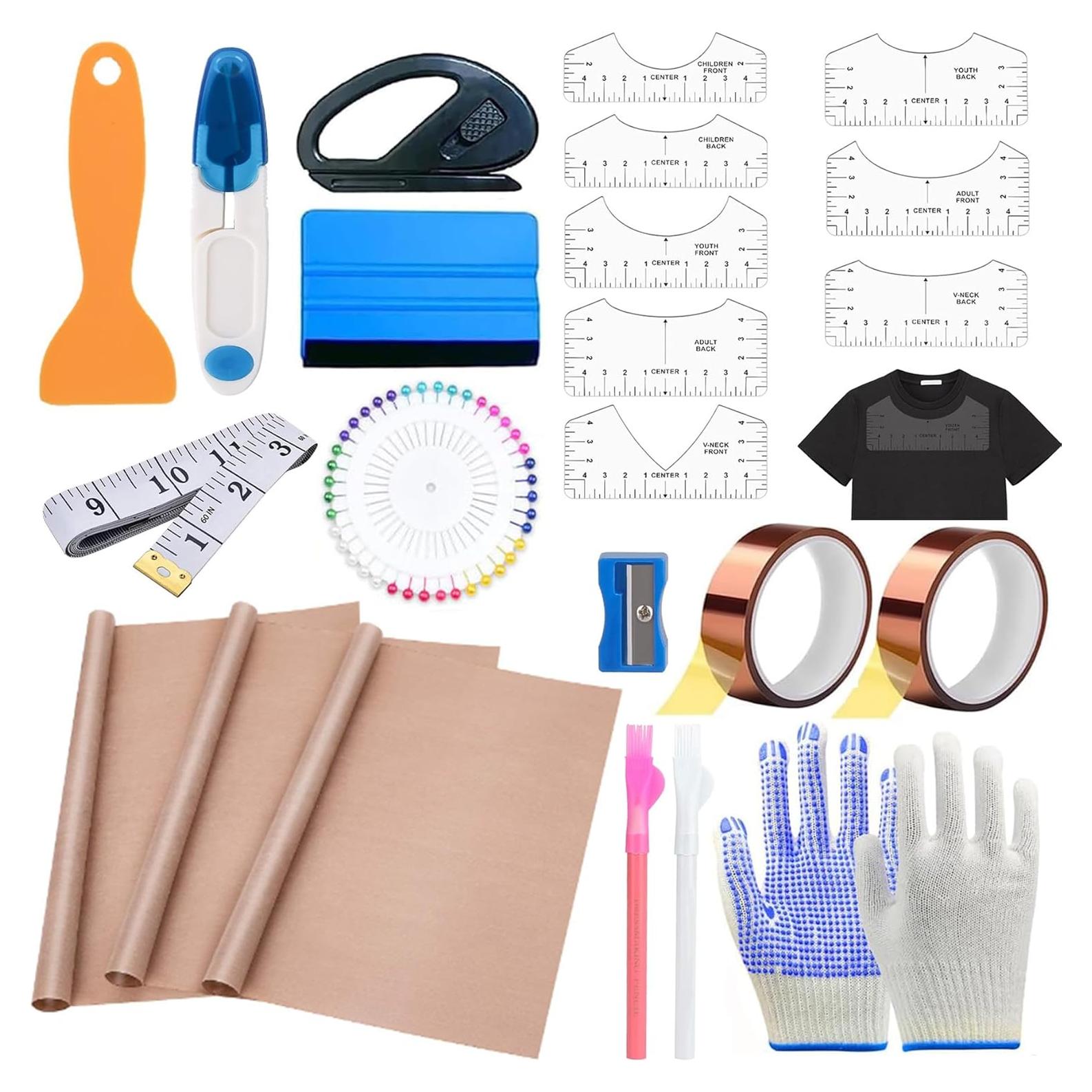 Kit de herramientas para sublimación ZIWE XEUZK-808 con 8 reglas