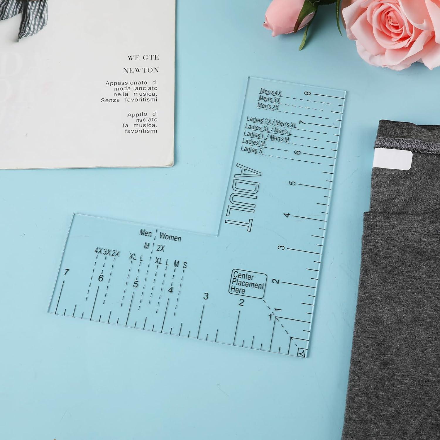 Guía de Regla para Camisetas PEUTIER 20.9x18.4cm Alineación Vinilo