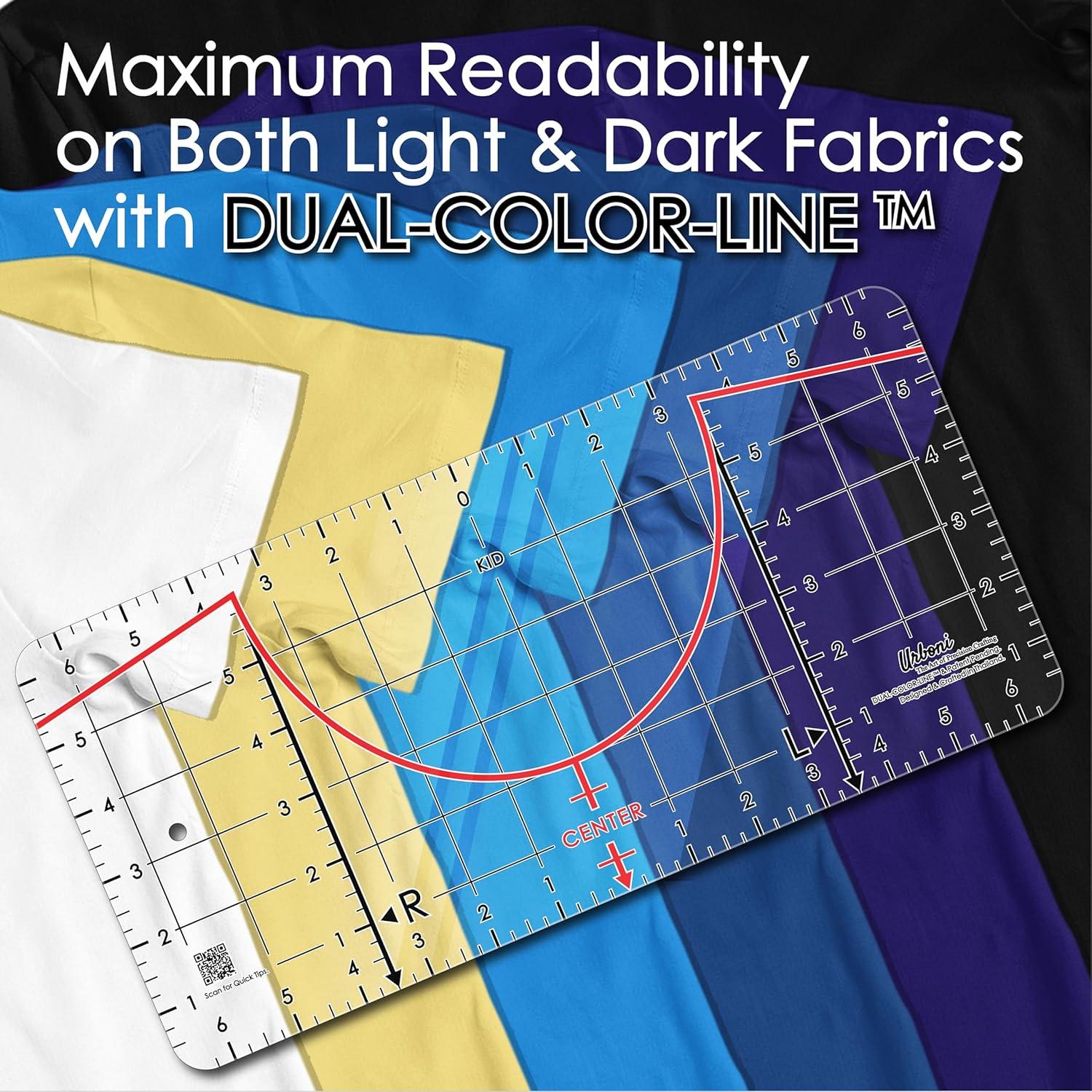 Regla de Camiseta Urboni 3 Tamaños - Herramienta de Medición