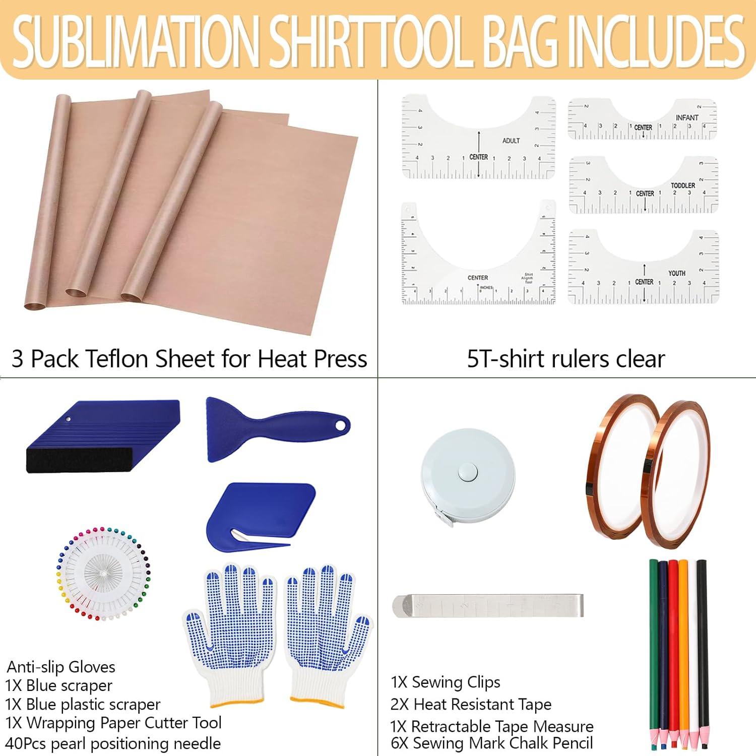 Kit de Herramientas para Sublimación de Camisetas Xuwerikel - 8 Piezas
