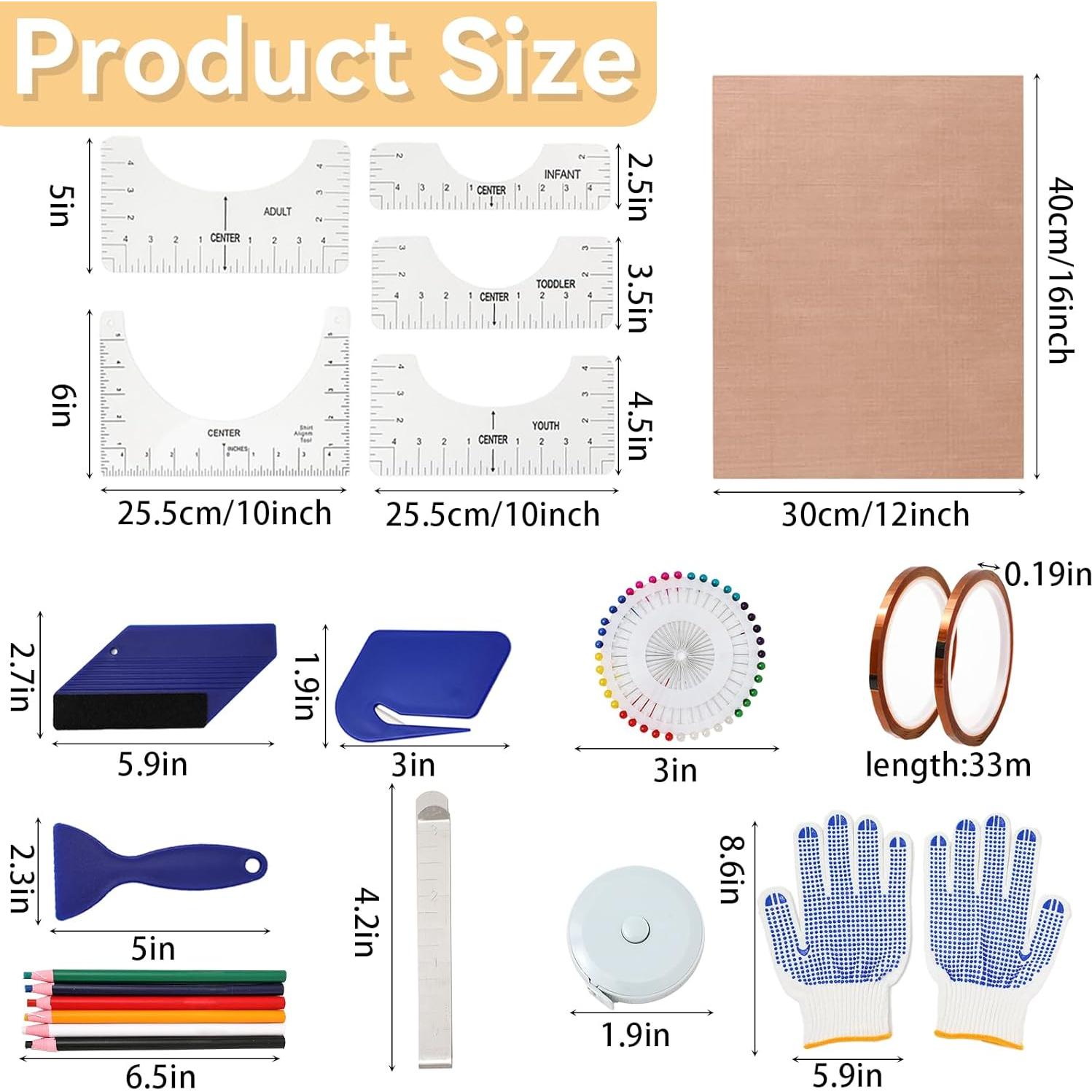 Kit de Herramientas para Sublimación de Camisetas Xuwerikel - 8 Piezas