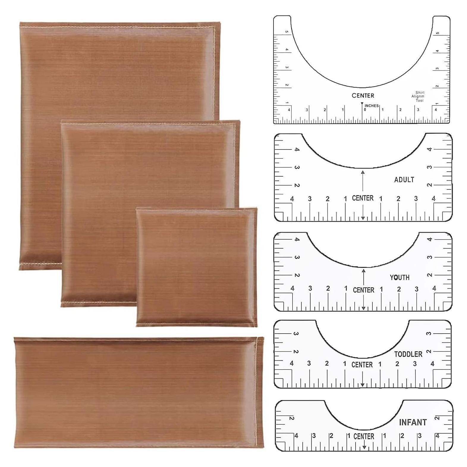 Paquete de 9 Almohadillas de Prensa de Calor JIANGSU - Teflón