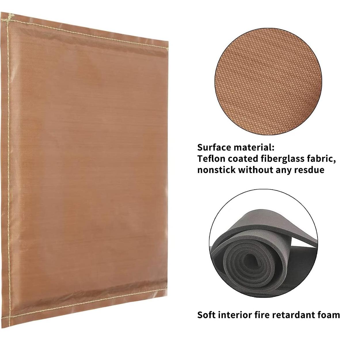 Paquete de 9 Almohadillas de Prensa de Calor JIANGSU - Teflón