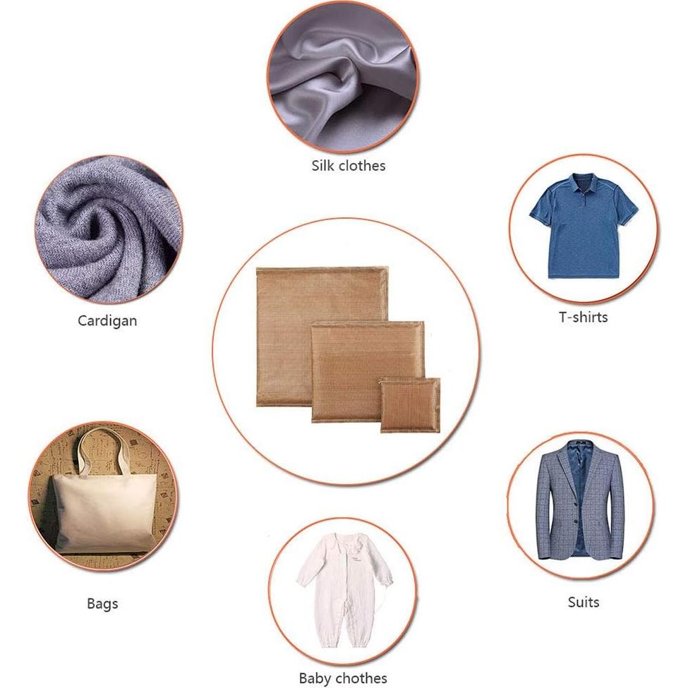 Paquete de 9 Almohadillas de Prensa de Calor JIANGSU - Teflón