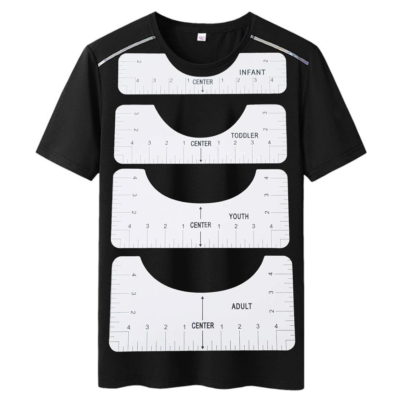 Herramienta de Alineación de Camisetas 4 Tamaños PVC