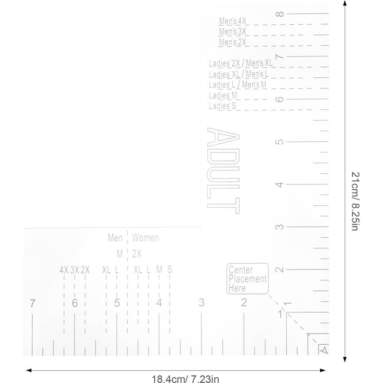Regla Acrílica para Camisetas DIY DOITOOL 21x18.4cm