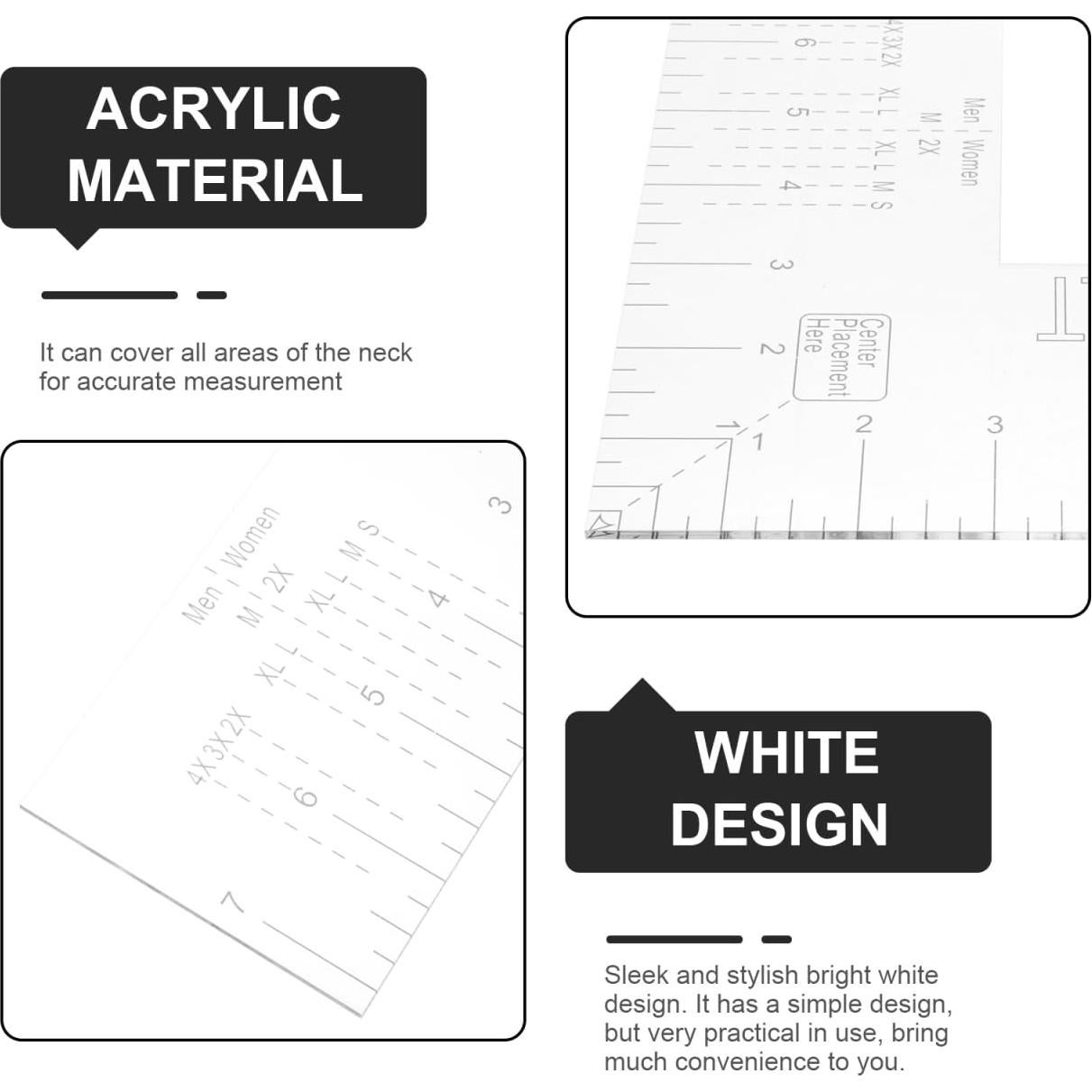 Regla Acrílica para Camisetas DIY DOITOOL 21x18.4cm