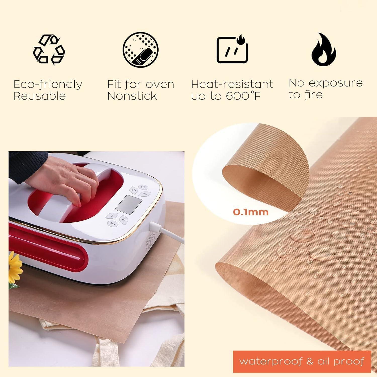 Kit de Herramientas para Camisetas de Sublimación YOUlDIANZI - 4 Reglas, 2 Hojas Teflón 30.5x40.6cm