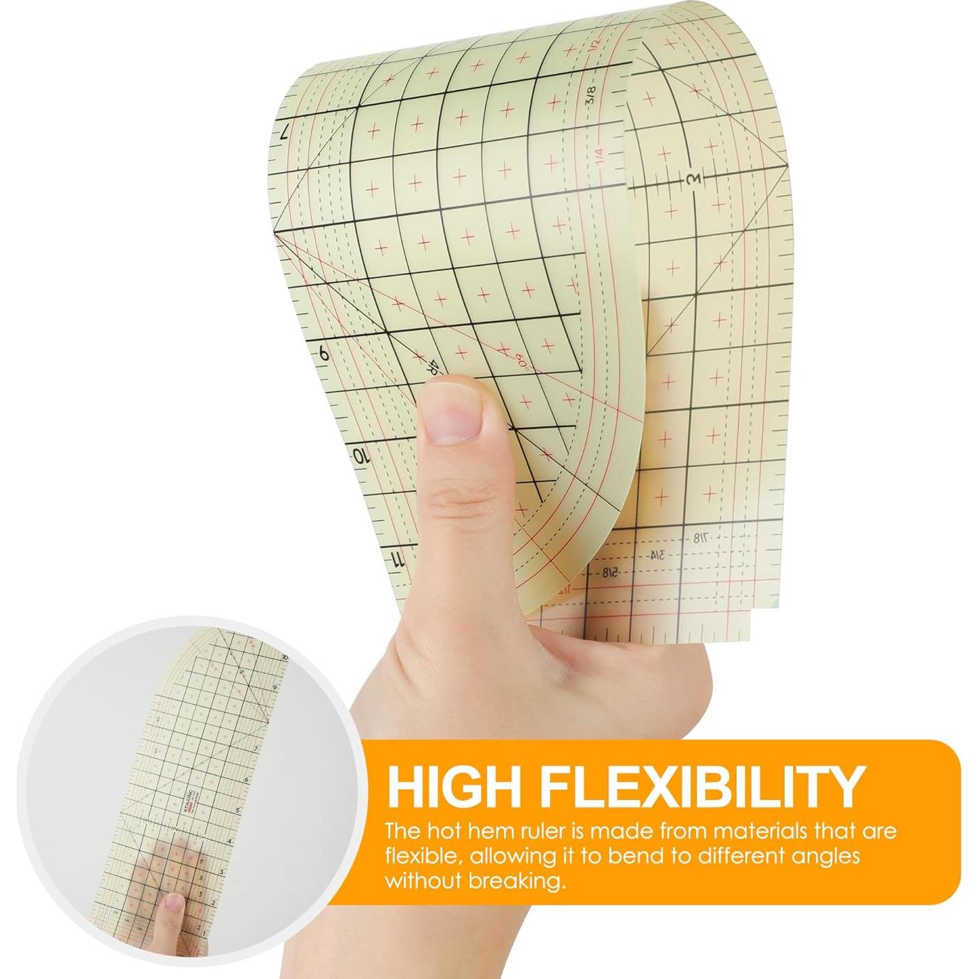 Regla Curvada Caliente MYLbeter 30.5x10.2 cm para Costura