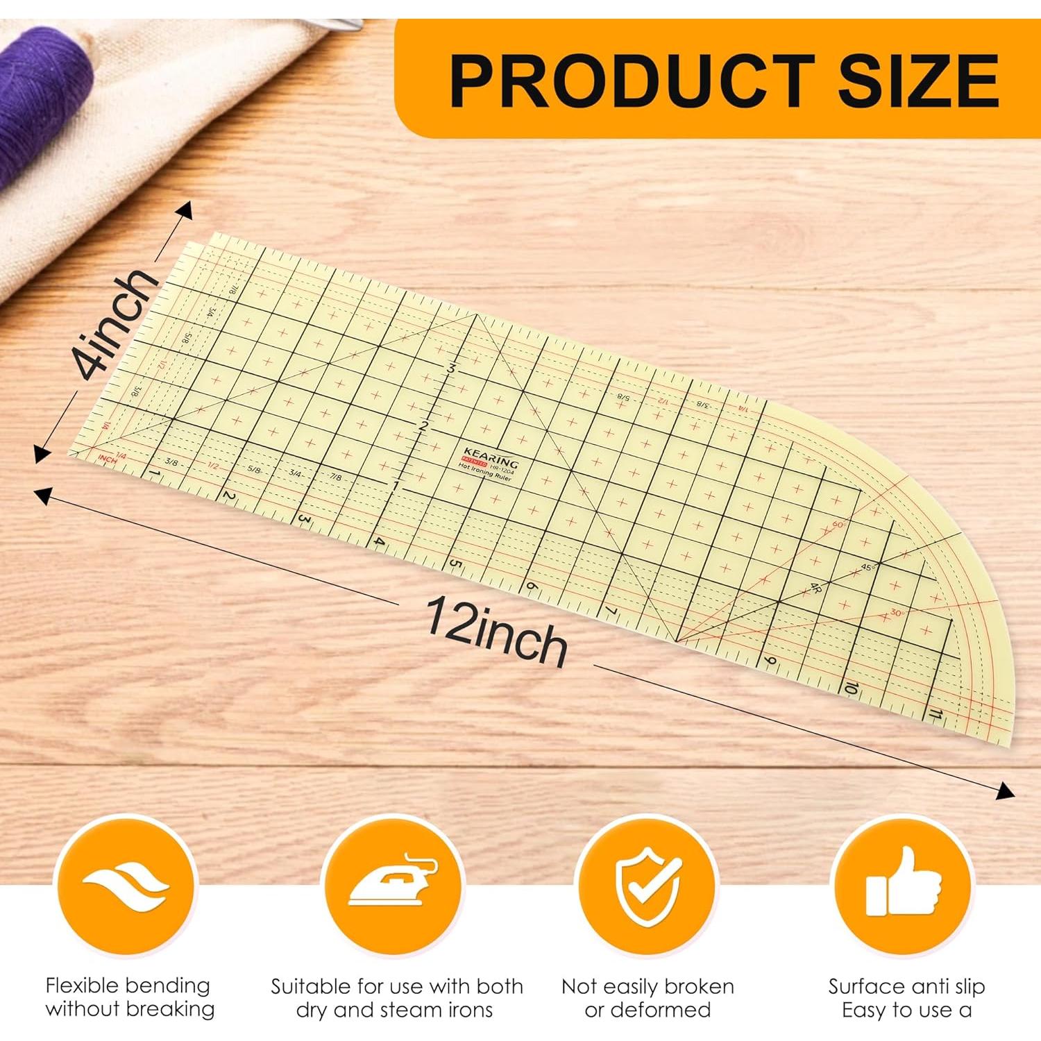 Regla Curvada Caliente MYLbeter 30.5x10.2 cm para Costura