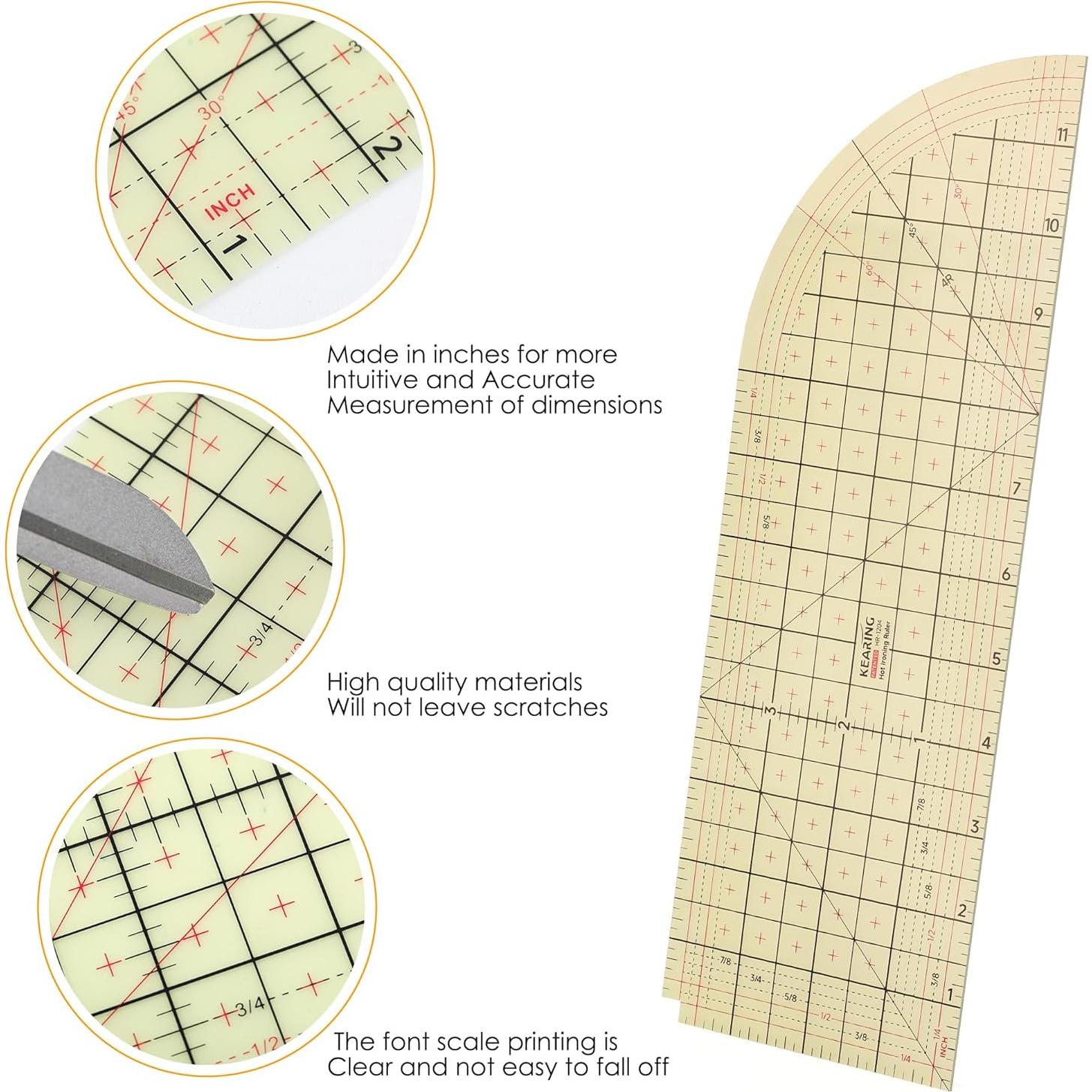 Regla Curvada Caliente MYLbeter 30.5x10.2 cm para Costura