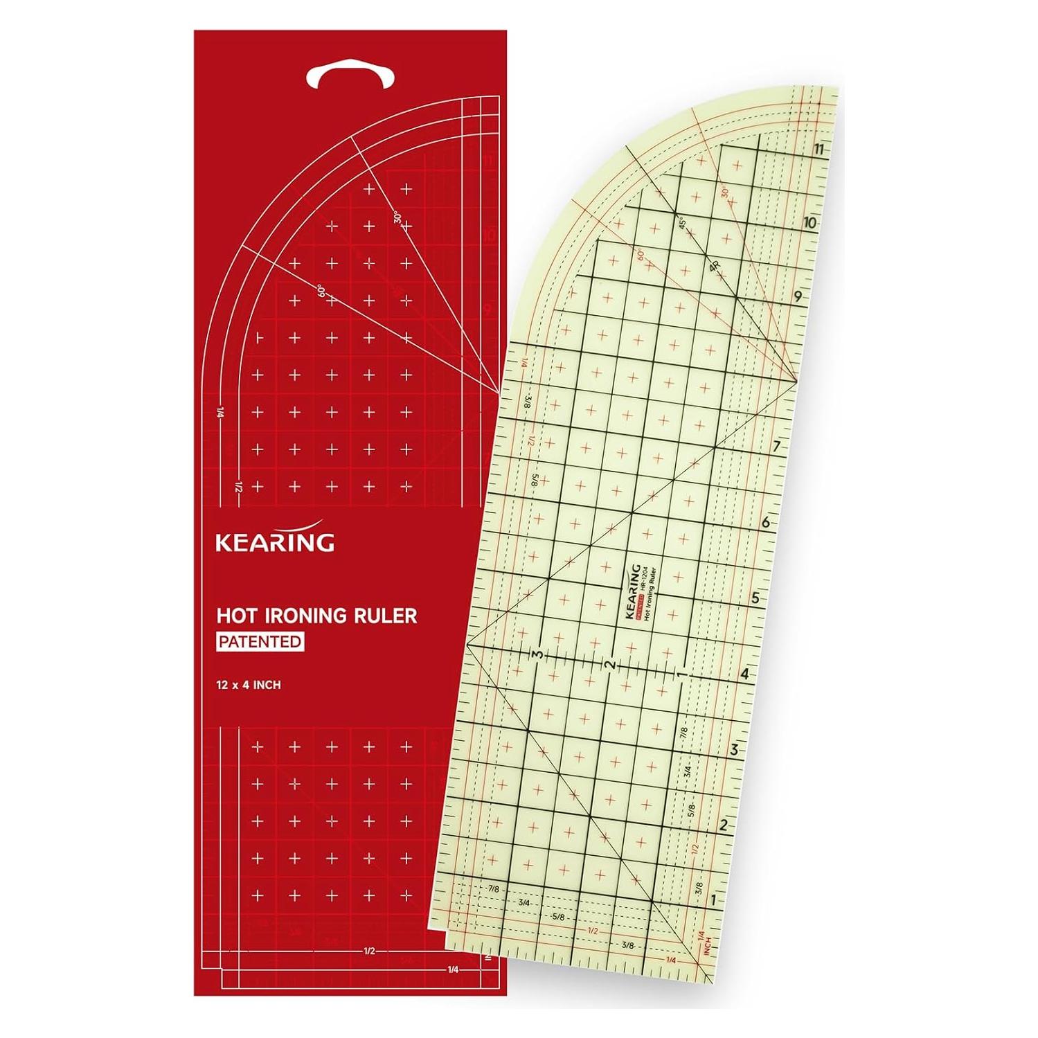Regla Caliente para Coser KEARING 30.48 x 10.16 cm Antideslizante