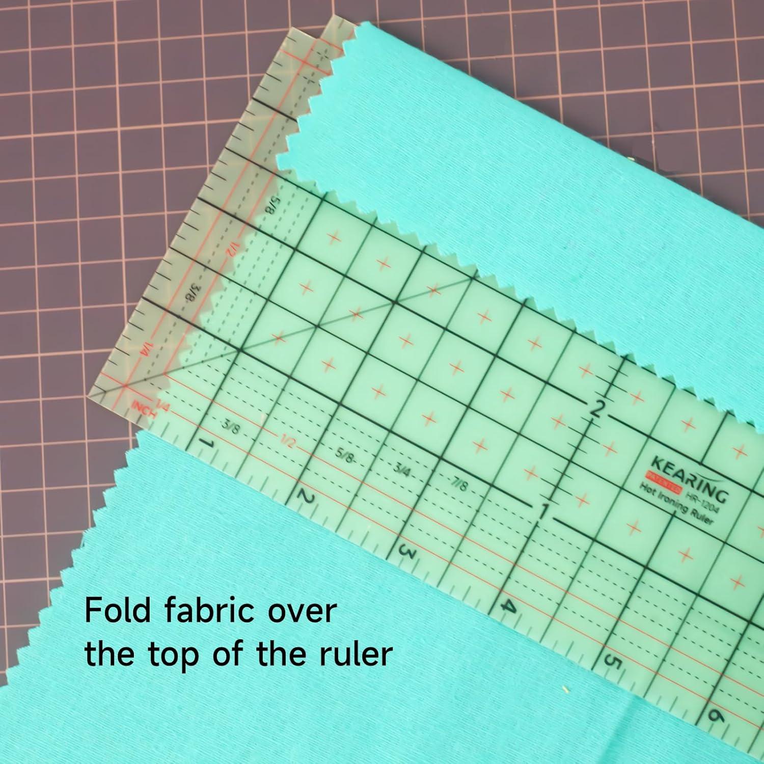 Regla Caliente para Coser KEARING 30.48 x 10.16 cm Antideslizante