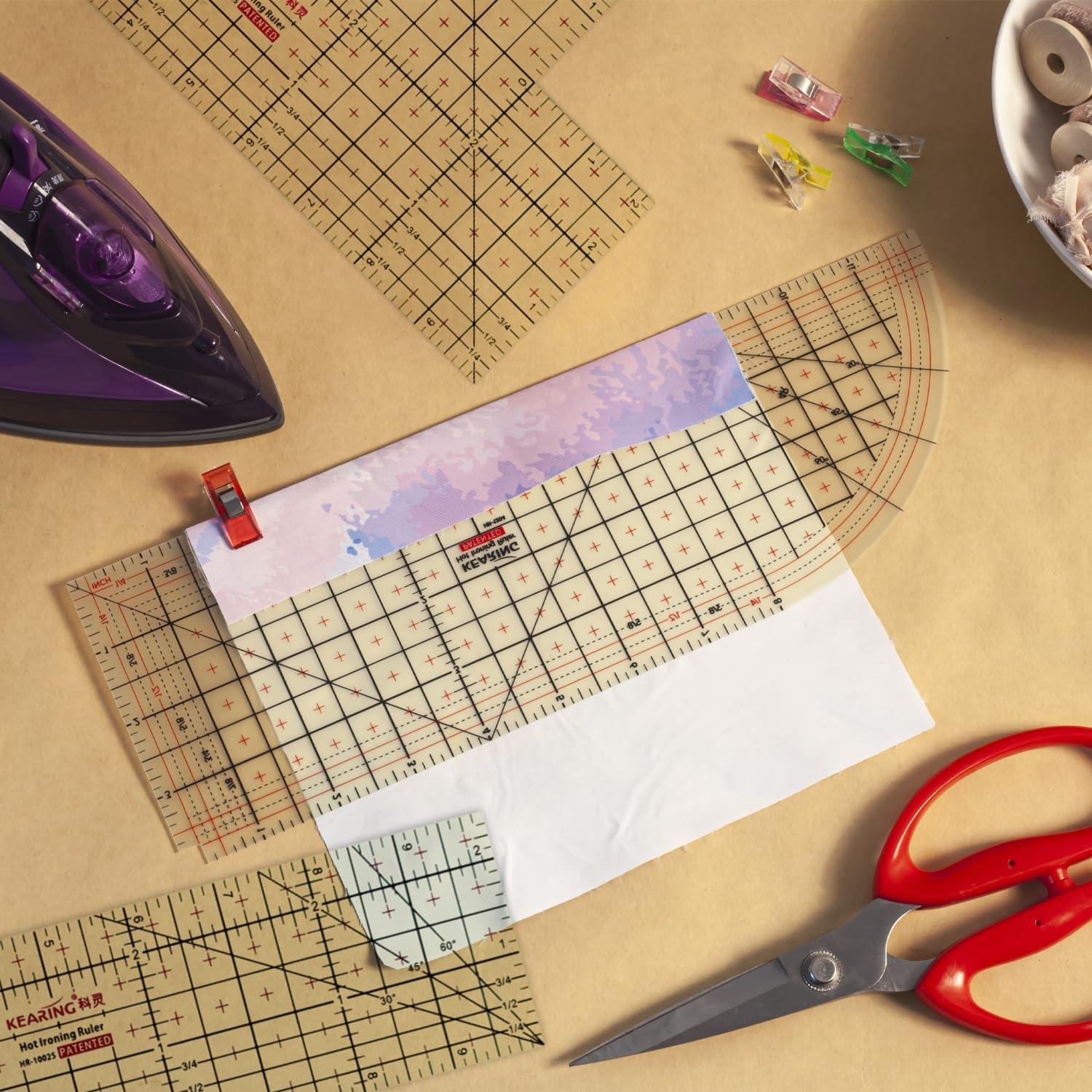 Regla Caliente para Coser KEARING 30.48 x 10.16 cm Antideslizante