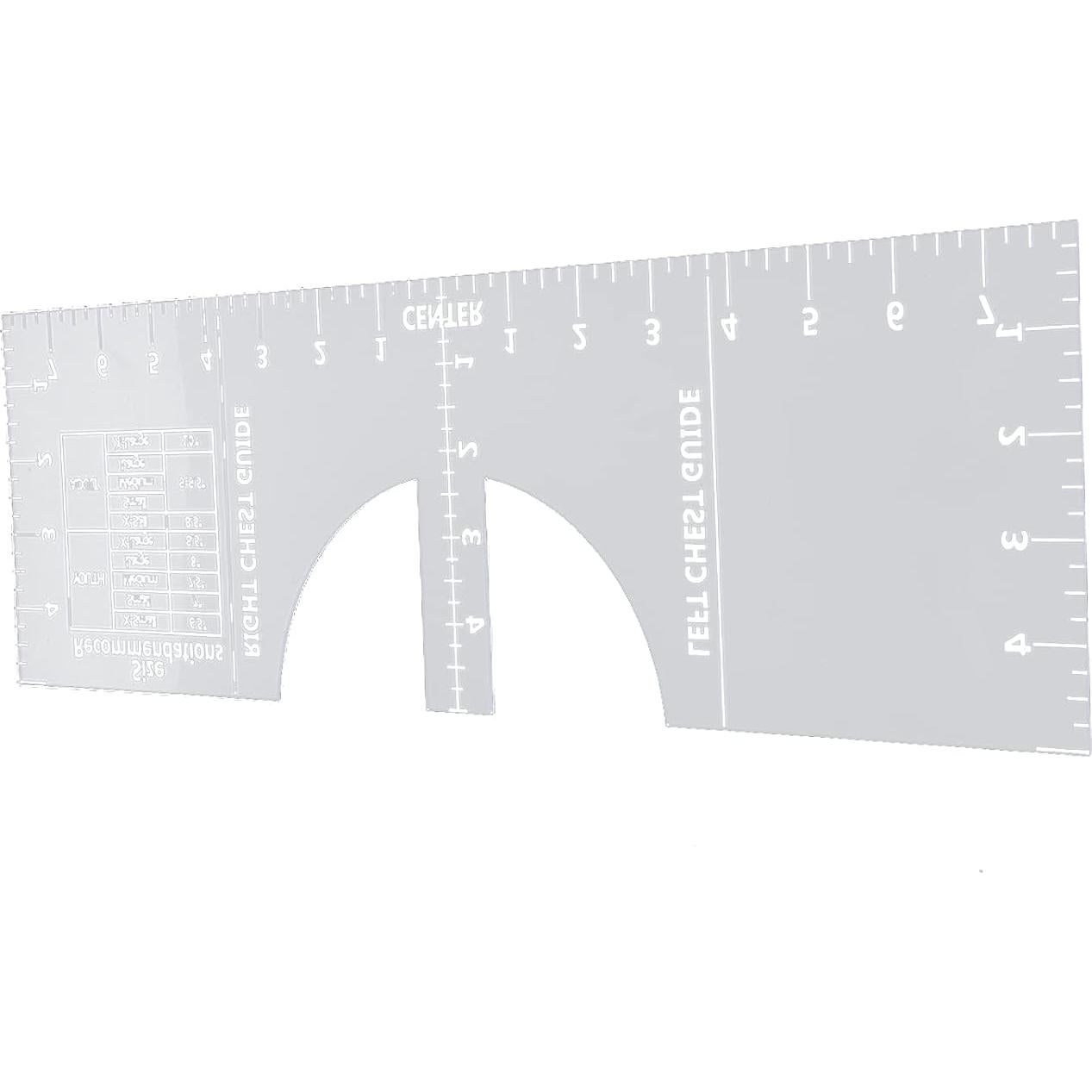 Regla de Camiseta GLOGLOW 40.5x12.7 cm Alineación Costura