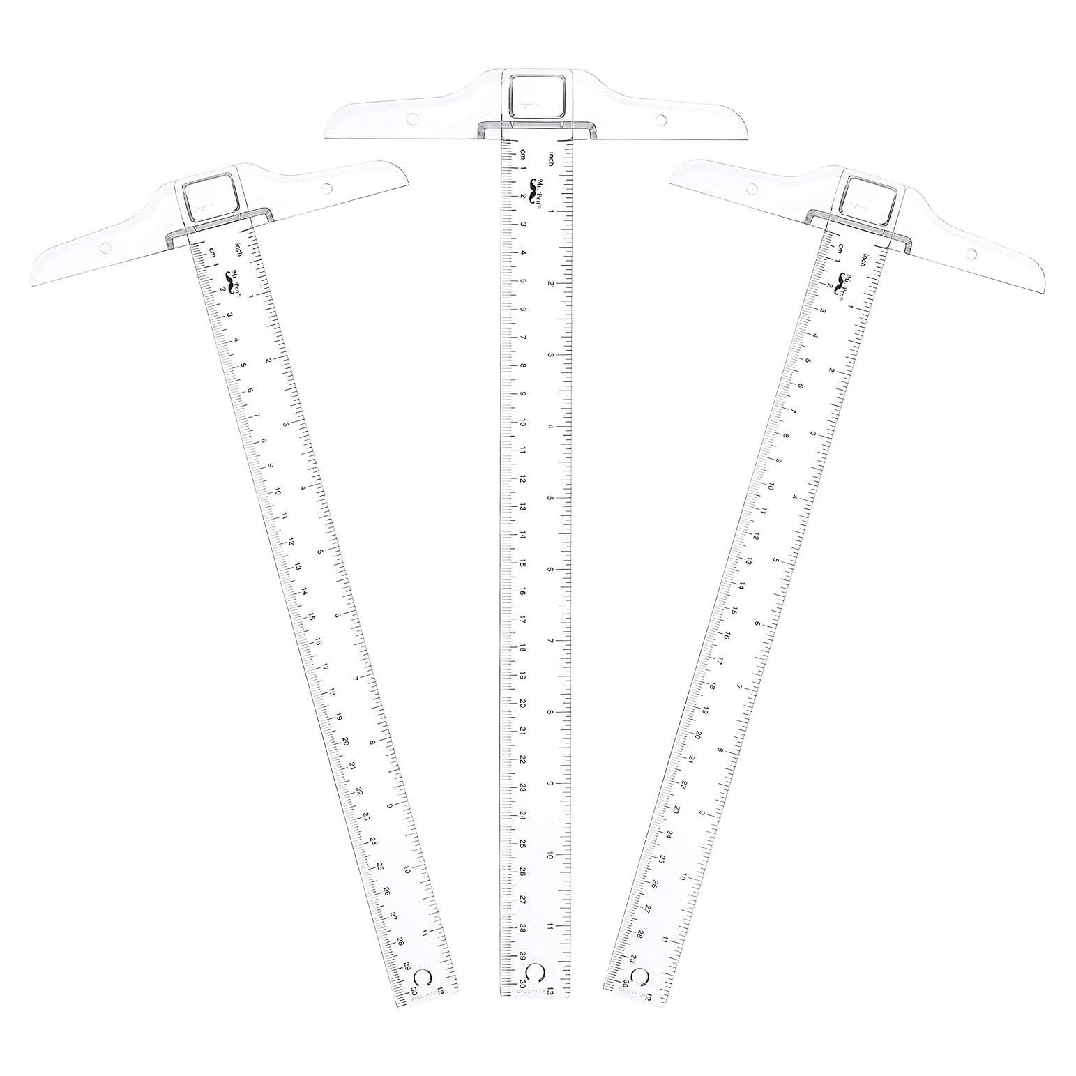 Regla T de Plástico Mr. Pen 30.48 cm - Paquete de 3