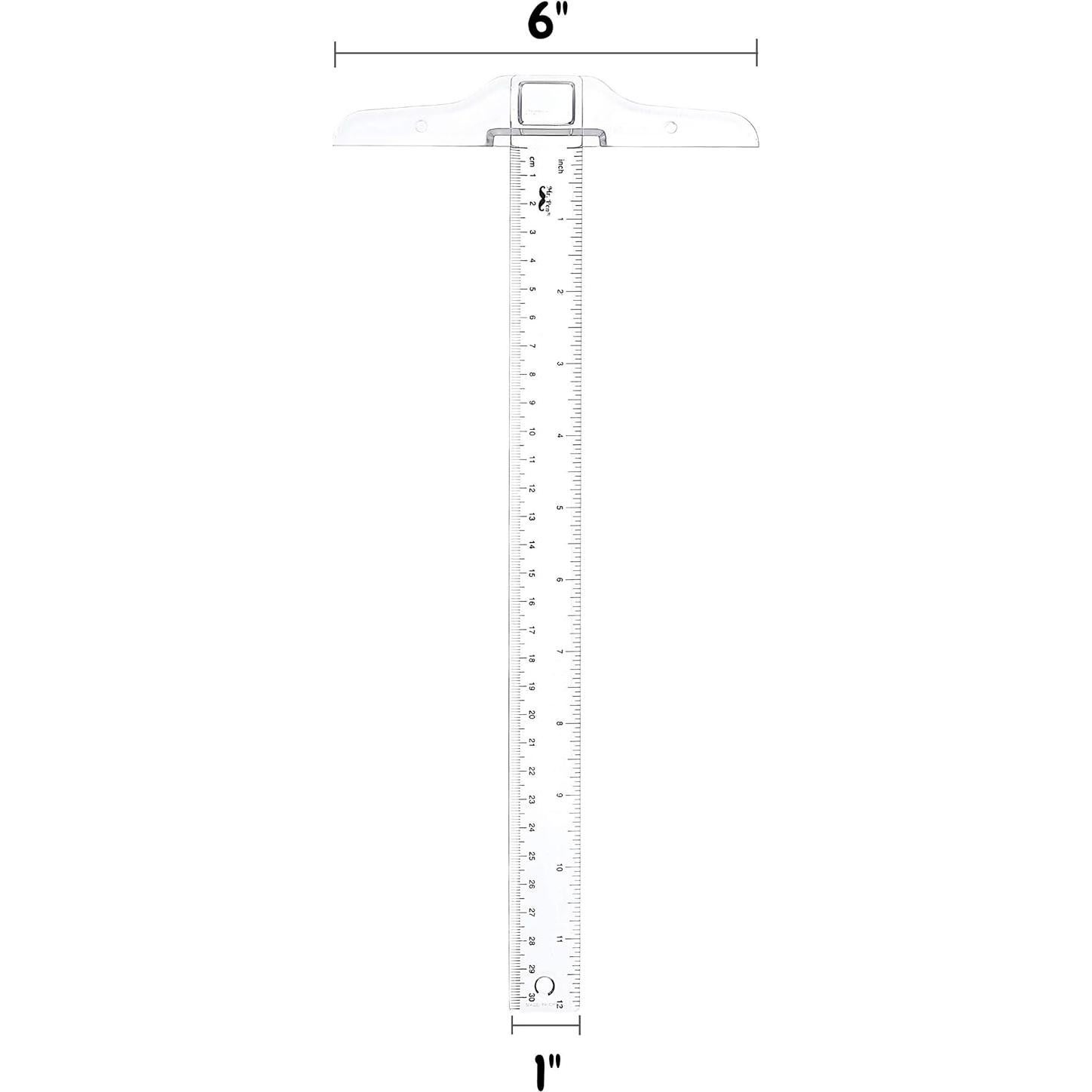 Regla T de Plástico Mr. Pen 30.48 cm - Paquete de 3