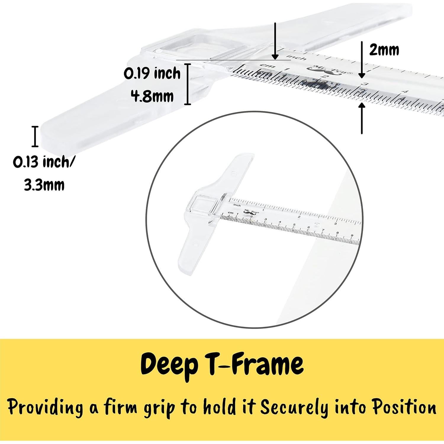 Regla T de Plástico Mr. Pen 30.48 cm - Paquete de 3