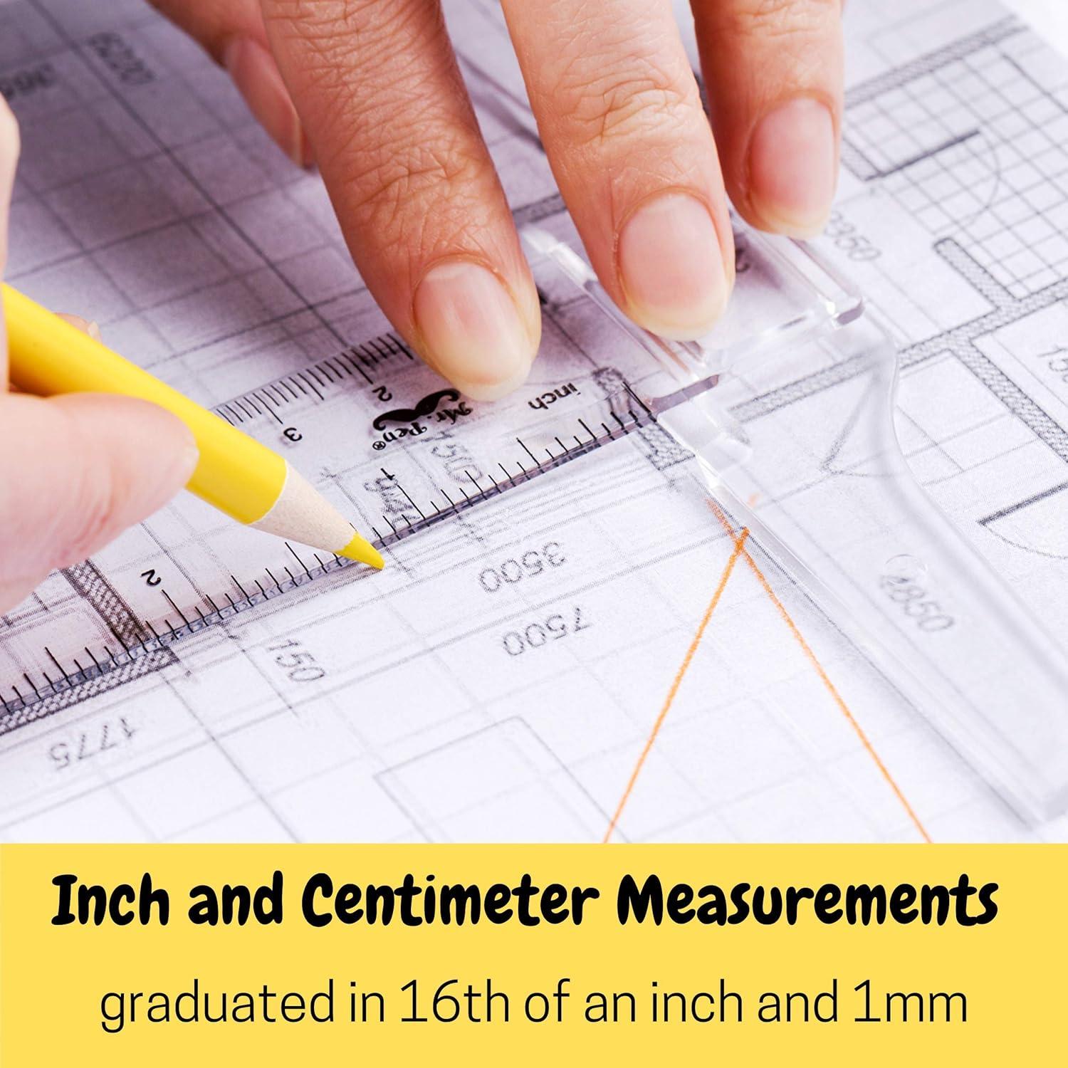 Regla T de Plástico Mr. Pen 30.48 cm - Paquete de 3
