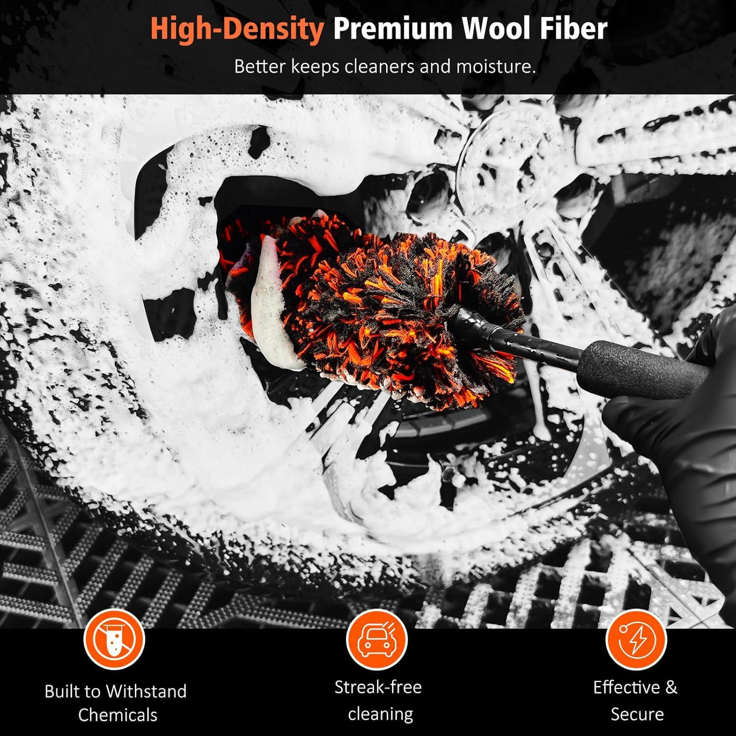 Kit de Limpieza de Ruedas YeewayVeh 4 Piezas Microfibra