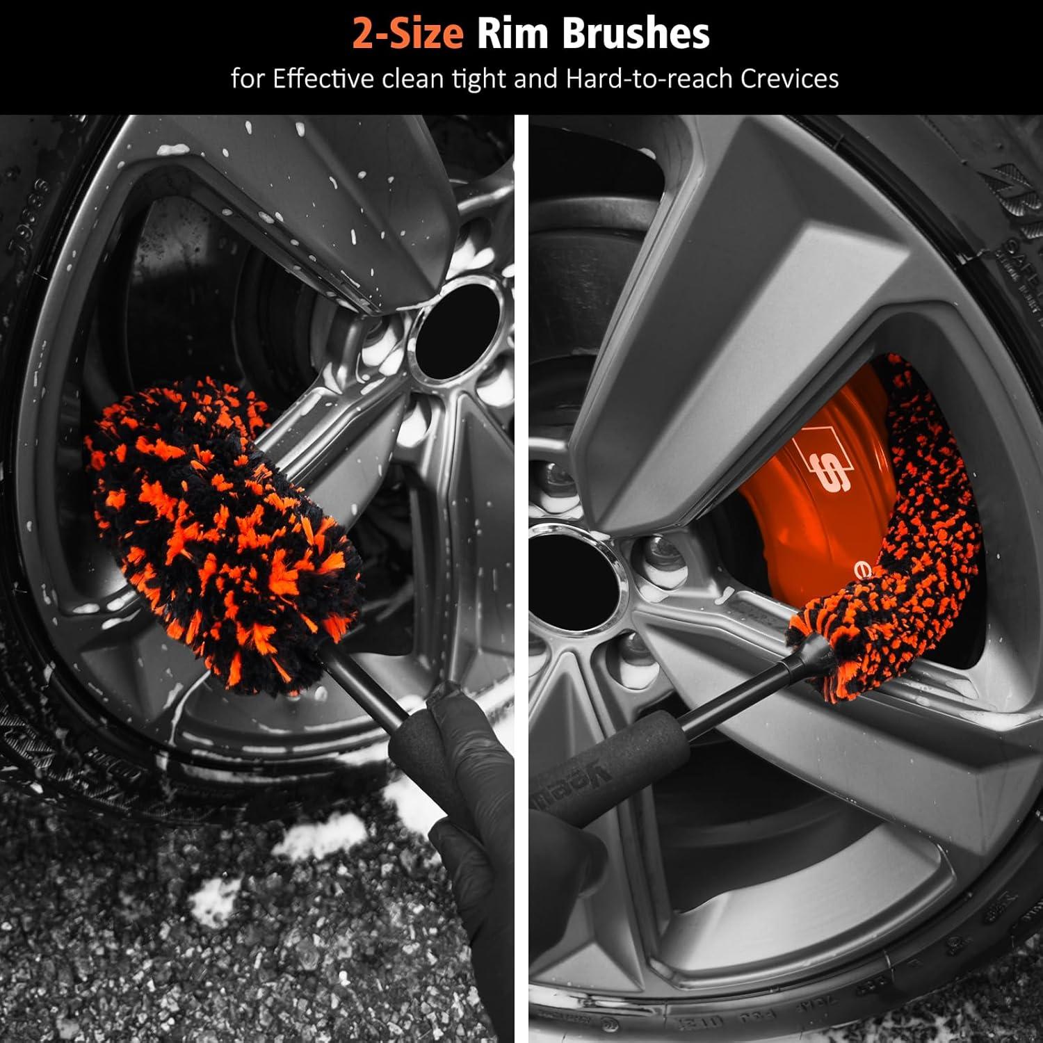 Kit de Limpieza de Ruedas YeewayVeh 4 Piezas Microfibra