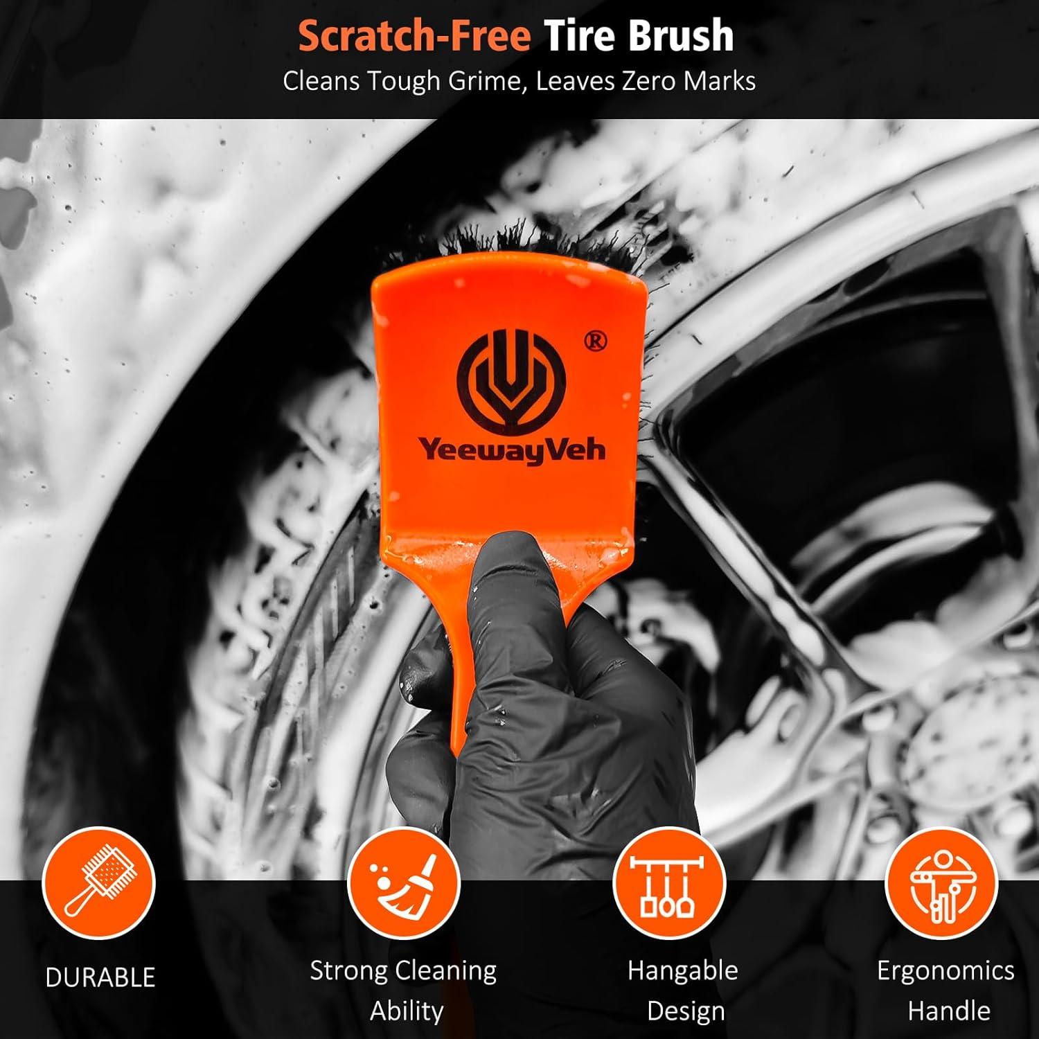 Kit de Limpieza de Ruedas YeewayVeh 4 Piezas Microfibra