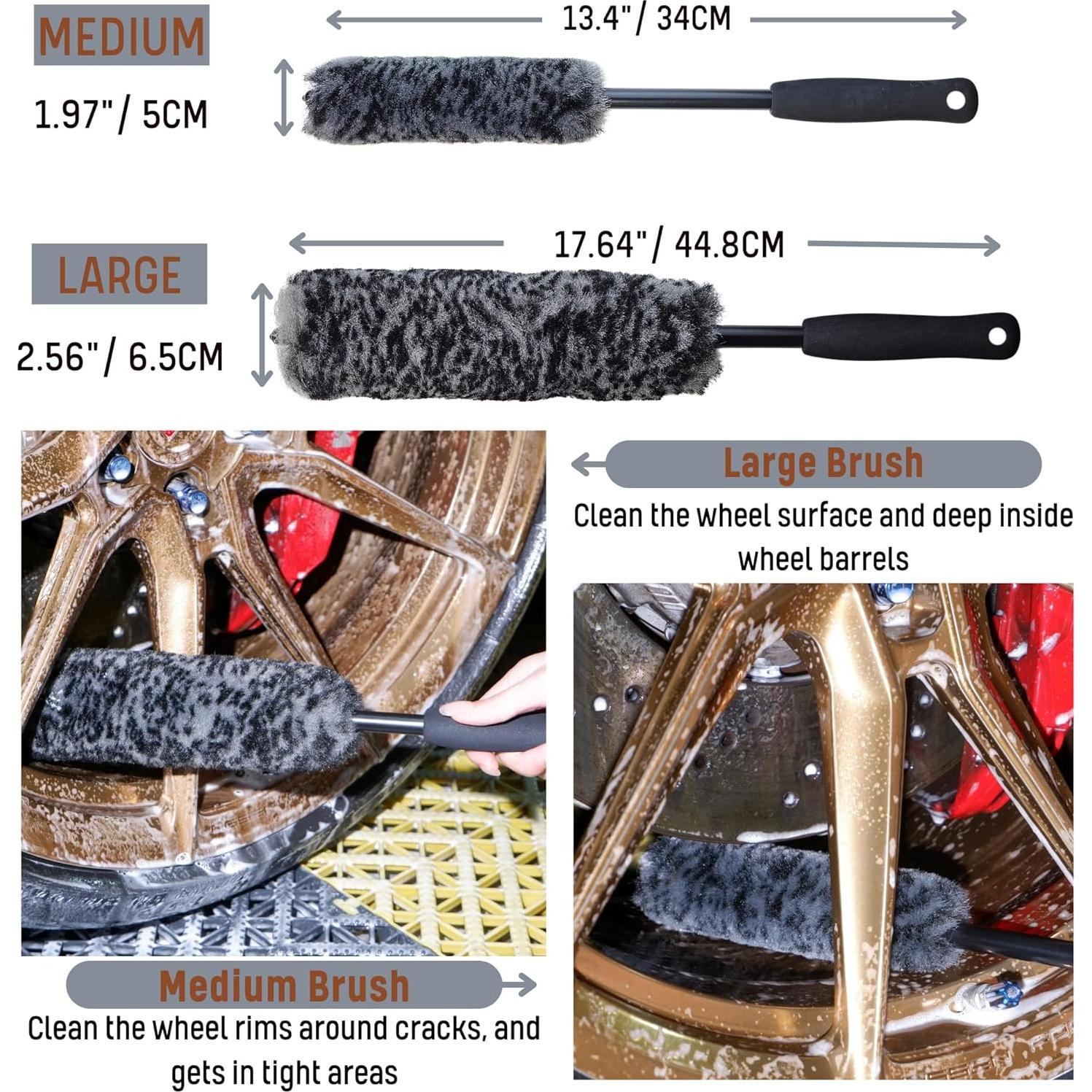 Juego de Cepillos de Limpieza de Ruedas Oesee 4 Piezas