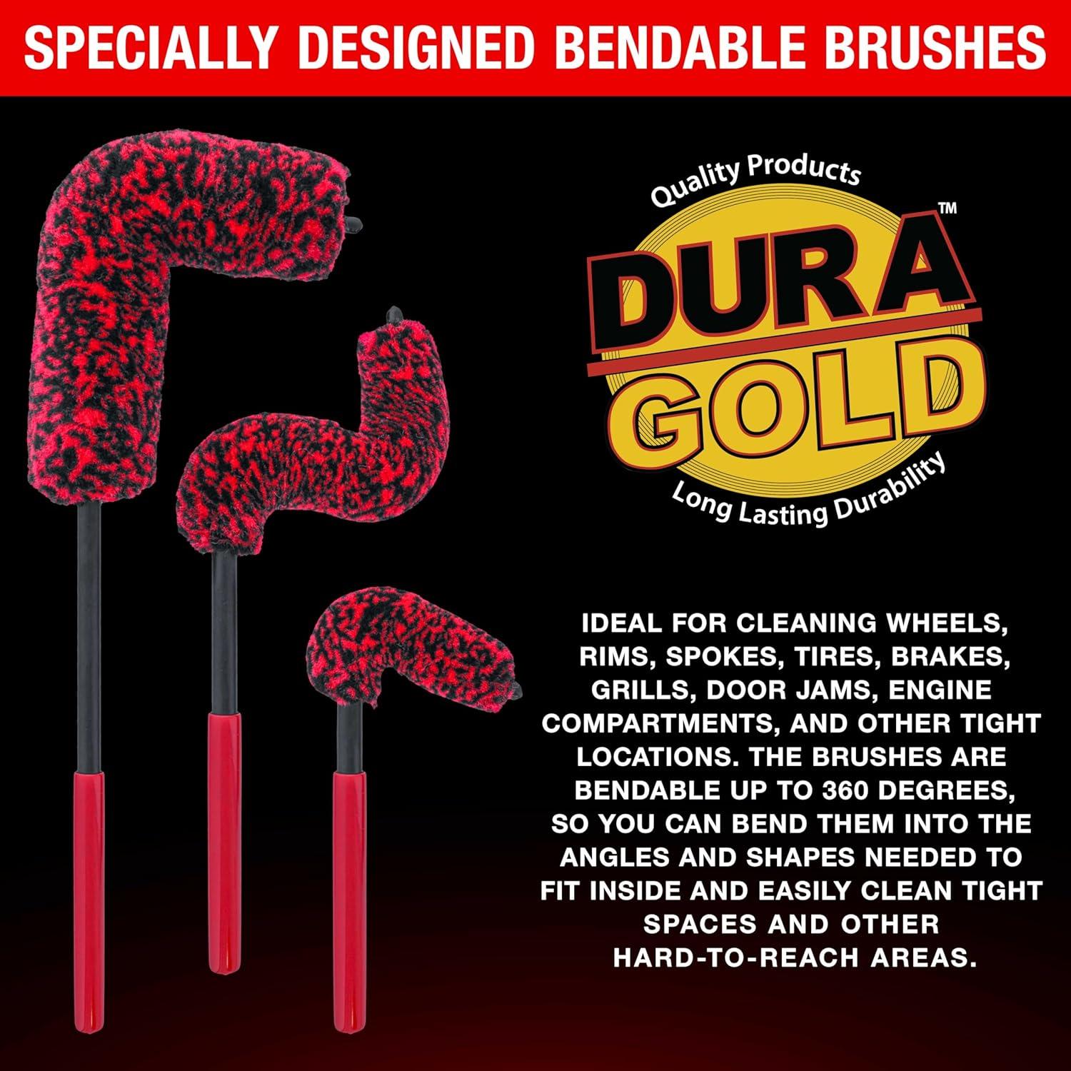 Juego de Cepillos de Limpieza de Ruedas Dura-Gold - 3 Tamaños