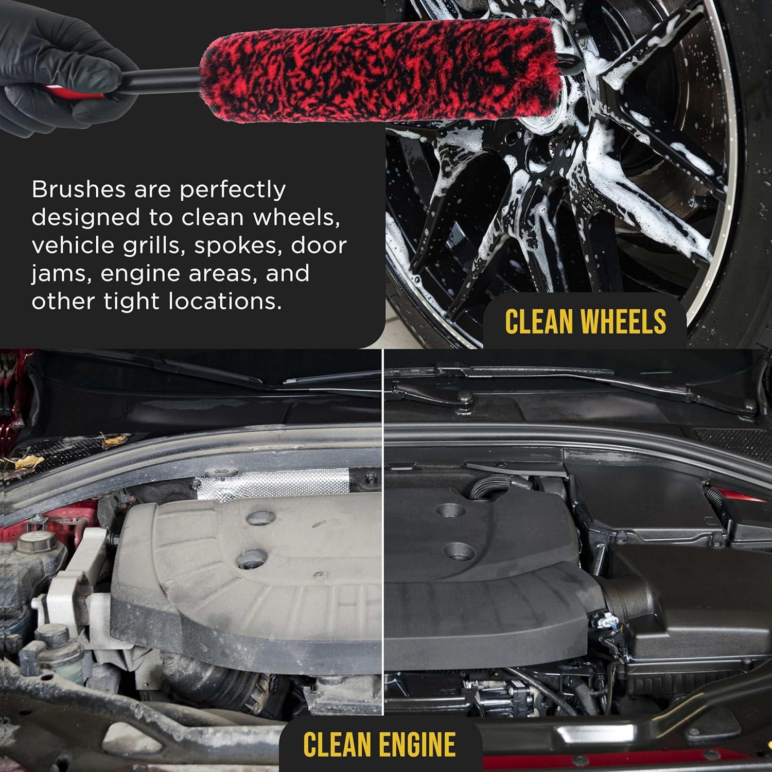 Juego de Cepillos de Limpieza de Ruedas Dura-Gold - 3 Tamaños