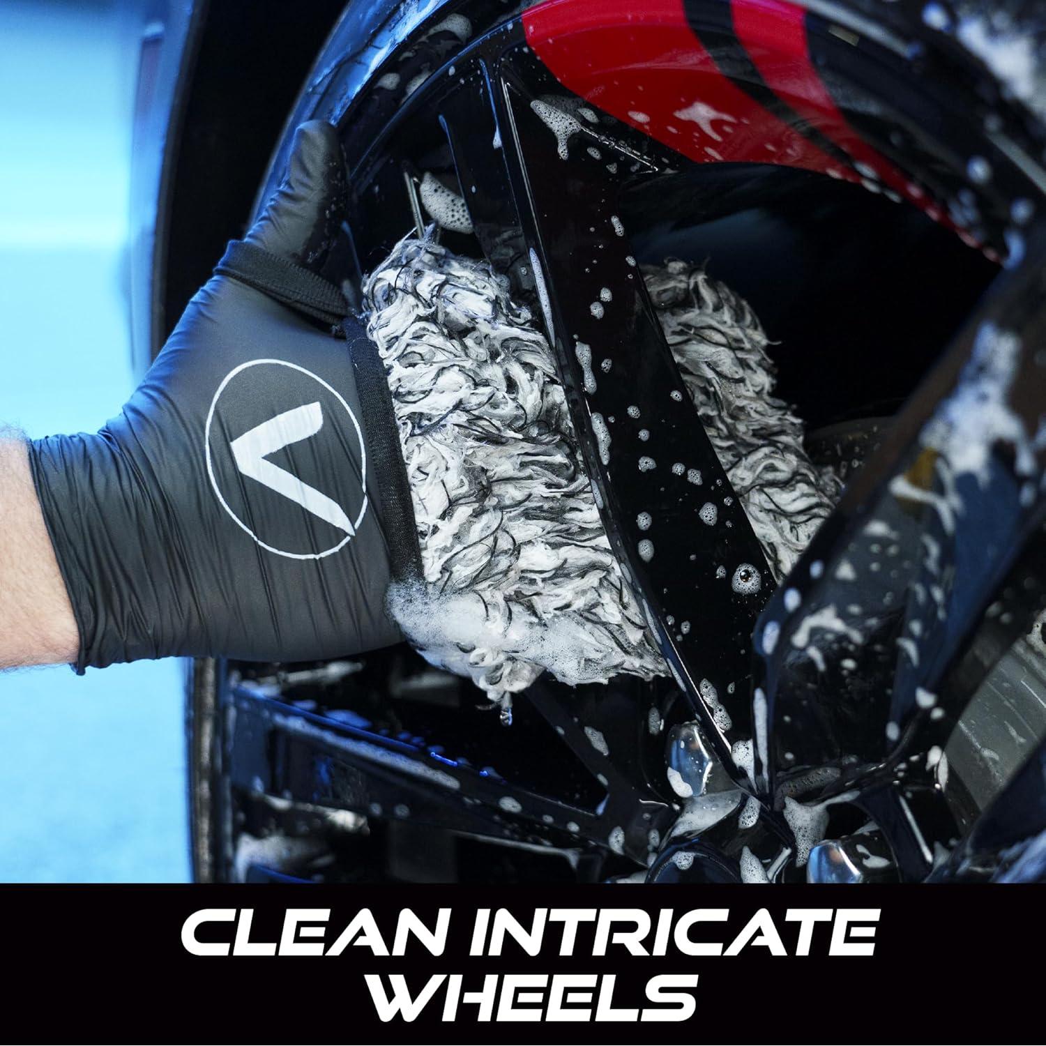 Mitones Limpiadores de Ruedas VIKING Microfibra 14x11.2cm 2 Pzas