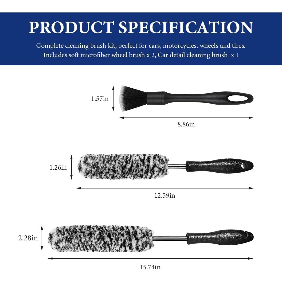 Kit de Cepillos para Ruedas SHMZK 3 PZS Flexible y Suave