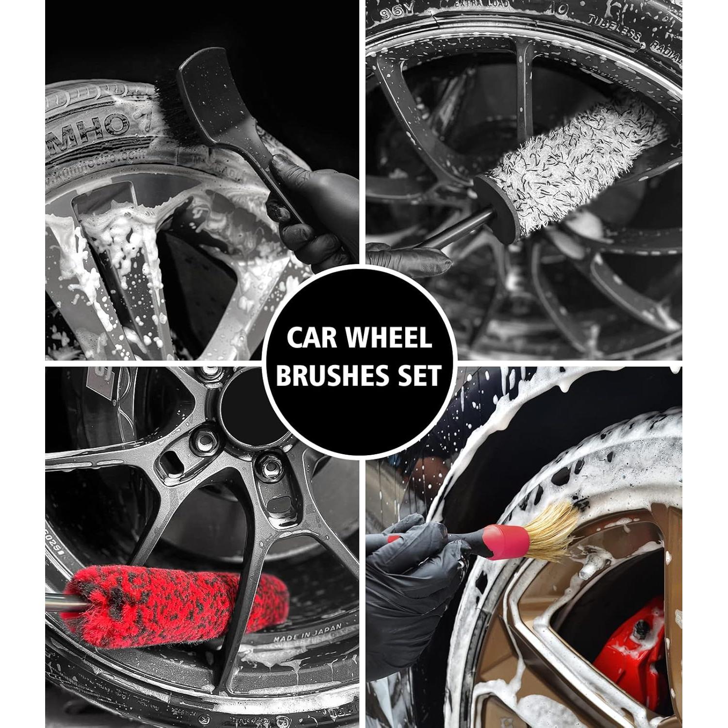 Kit de Limpieza de Ruedas YeewayVeh 4PCS - Cepillos Suaves