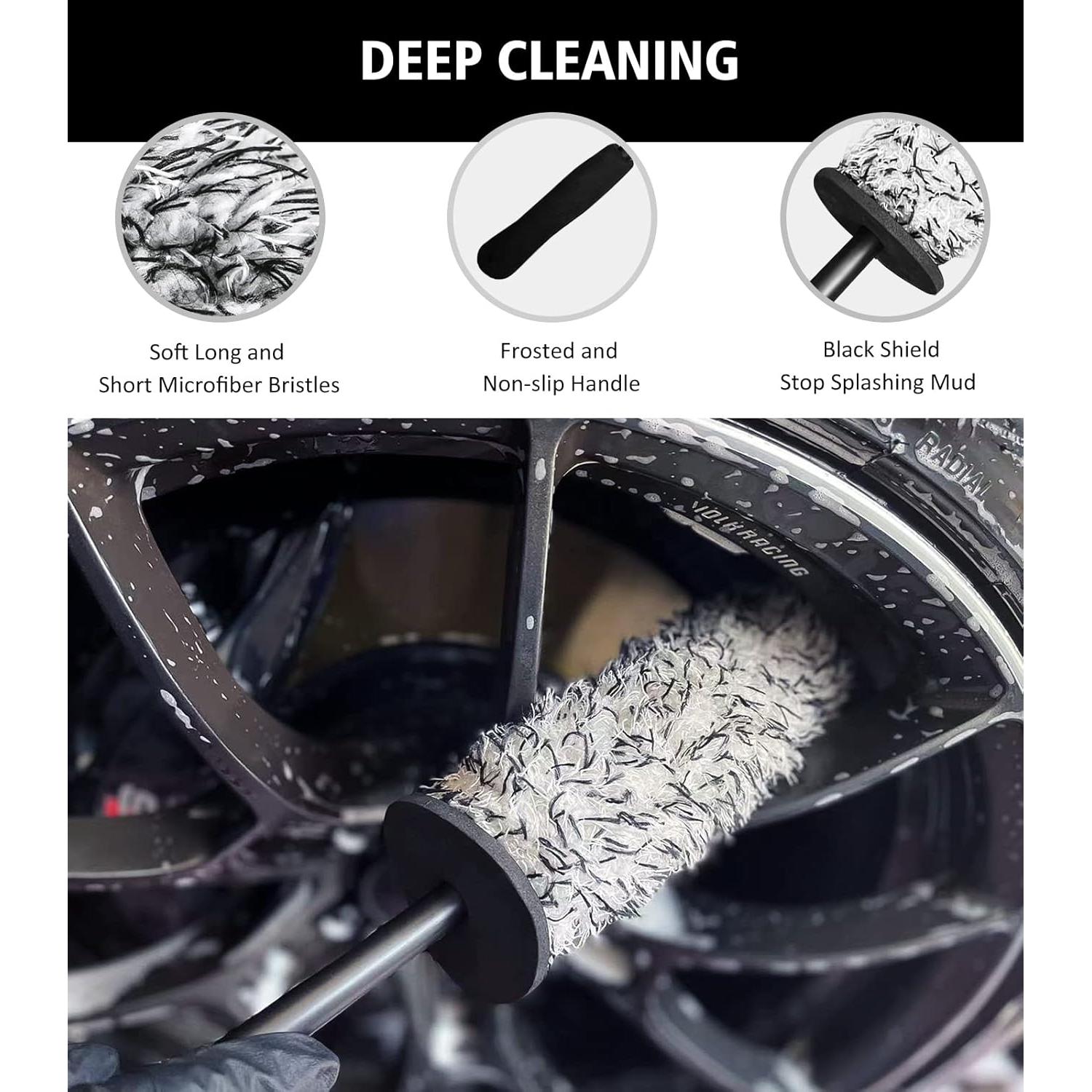 Kit de Limpieza de Ruedas YeewayVeh 4PCS - Cepillos Suaves