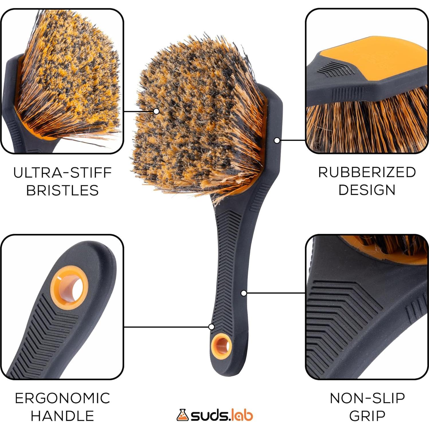 Cepillo de Ruedas Suds Lab SL-RBR01-800 con Mango de Goma