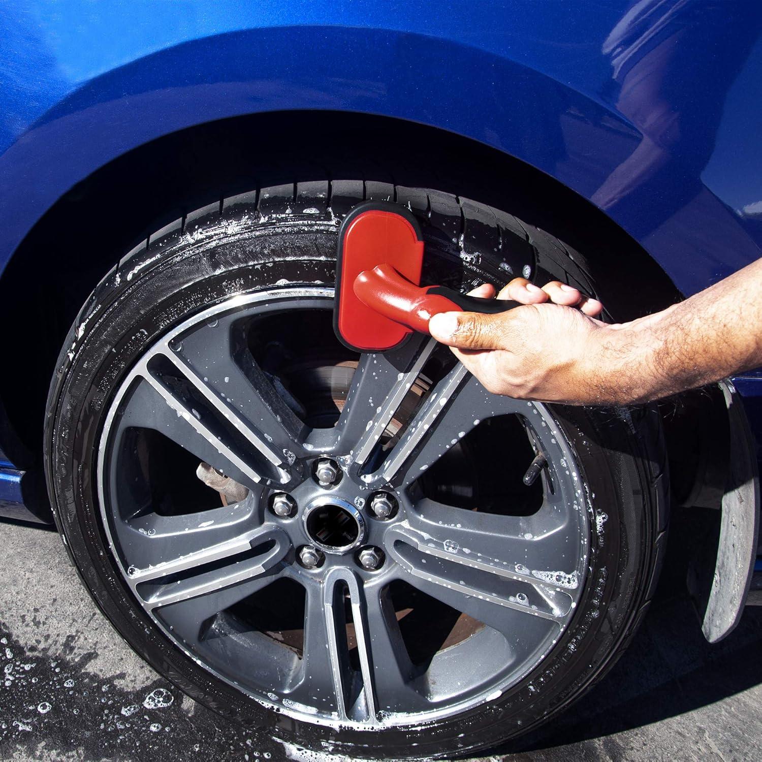 Cepillo para Ruedas y Neumáticos Barrett-Jackson - Mango Suave