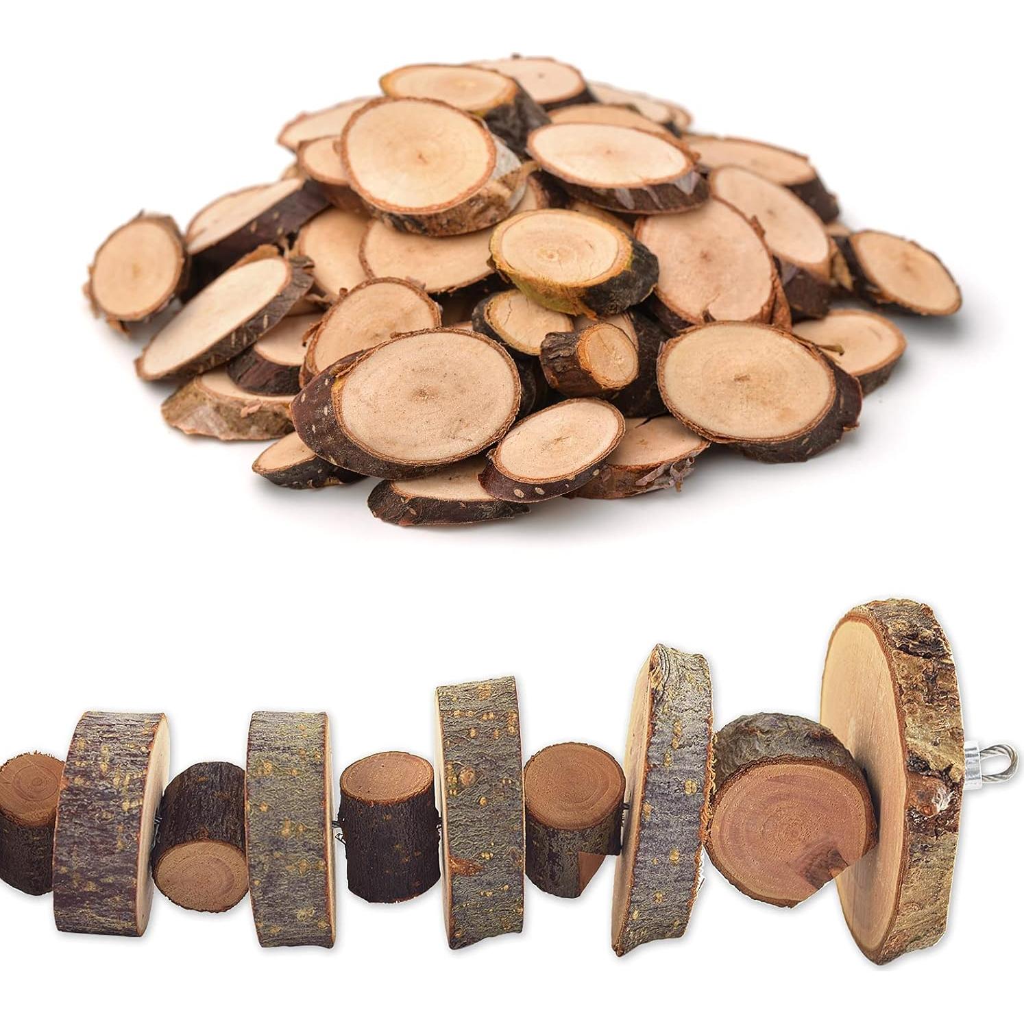 Juguetes de Madera Orgánica JINGLAN para Conejos y Hámsters