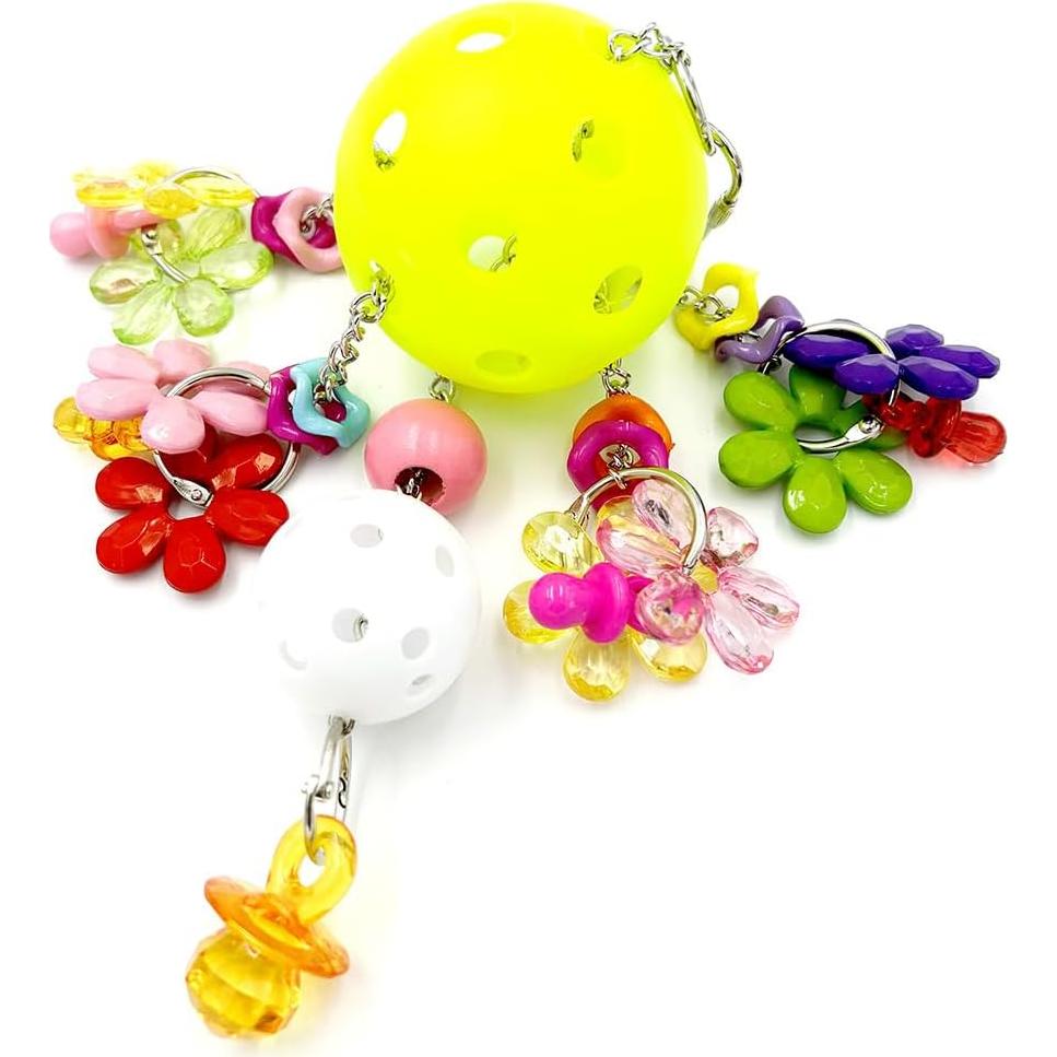 Juguete para Aves GILYGI Bola Colorida 19 cm con Chupetes