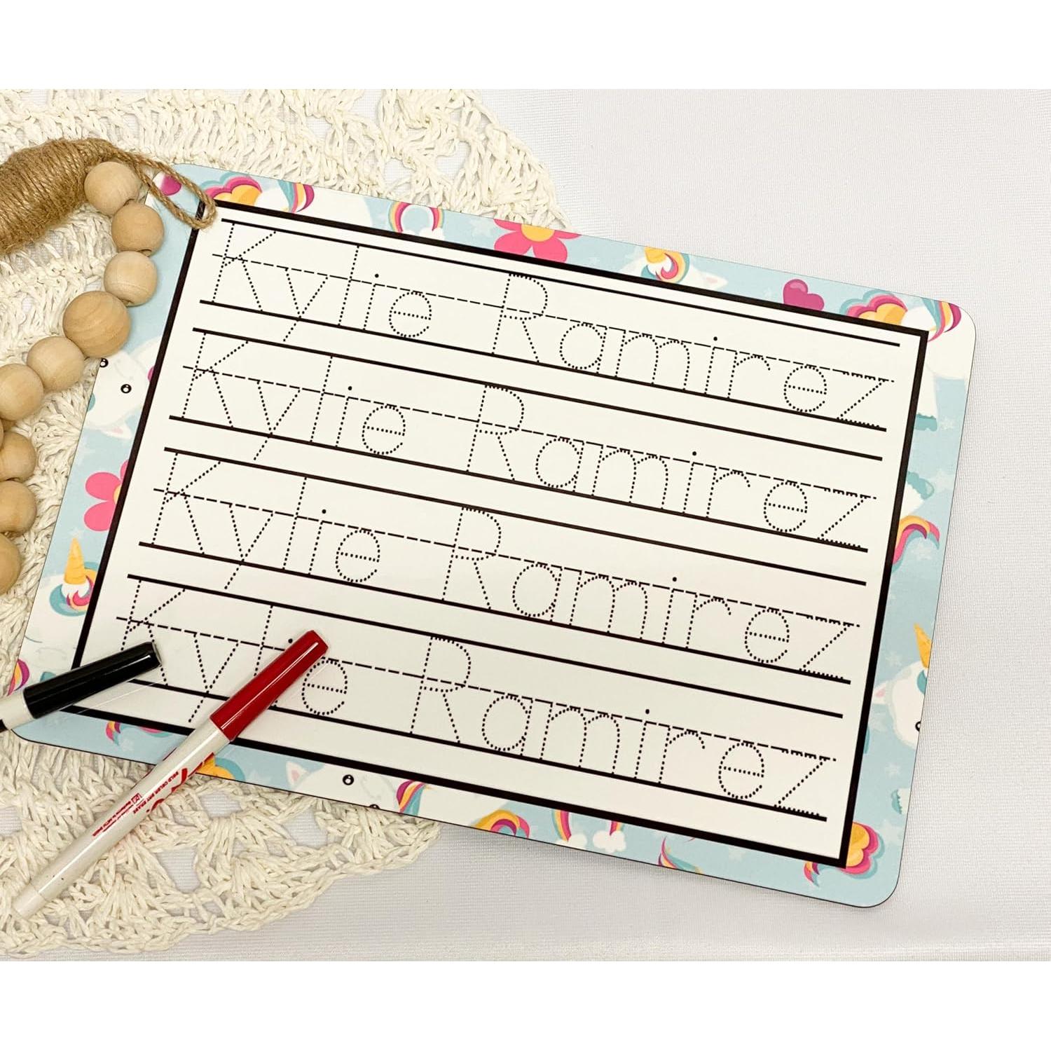 Tablero de Borrado en Seco Personalizado para Niños - Aprendizaje