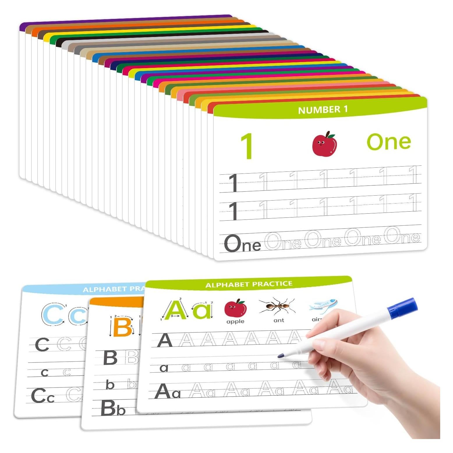 Tableros de Práctica de Letras y Números WEIZHEN 28x22 cm