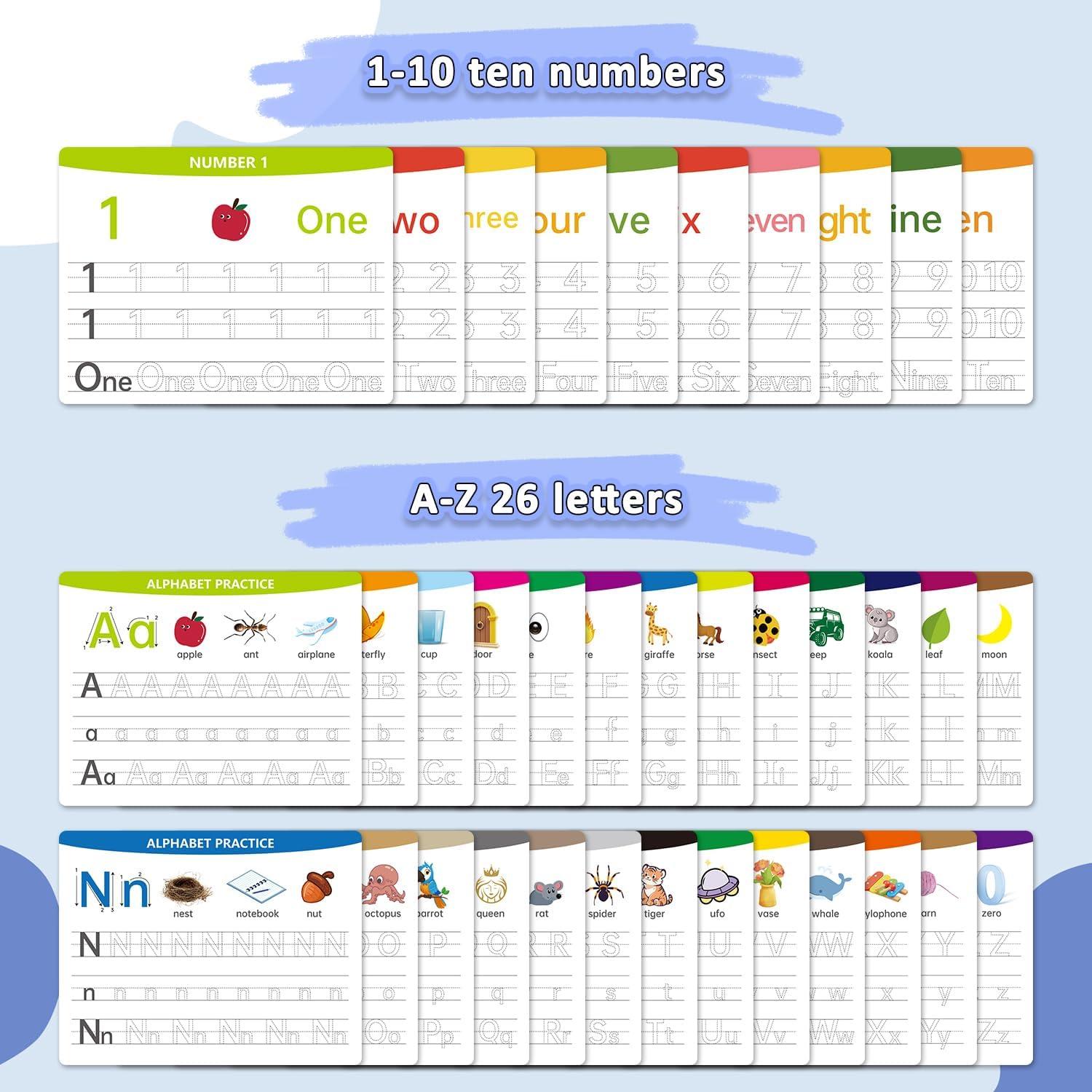 Tableros de Práctica de Letras y Números WEIZHEN 28x22 cm