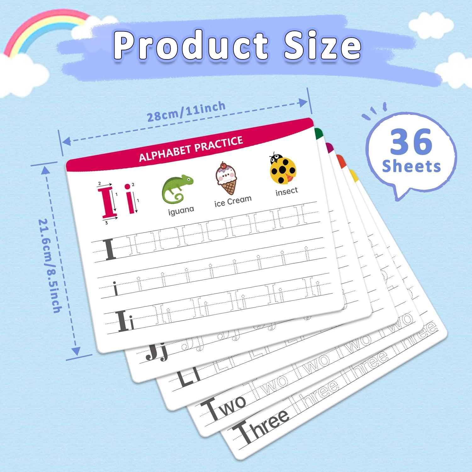 Tableros de Práctica de Letras y Números WEIZHEN 28x22 cm