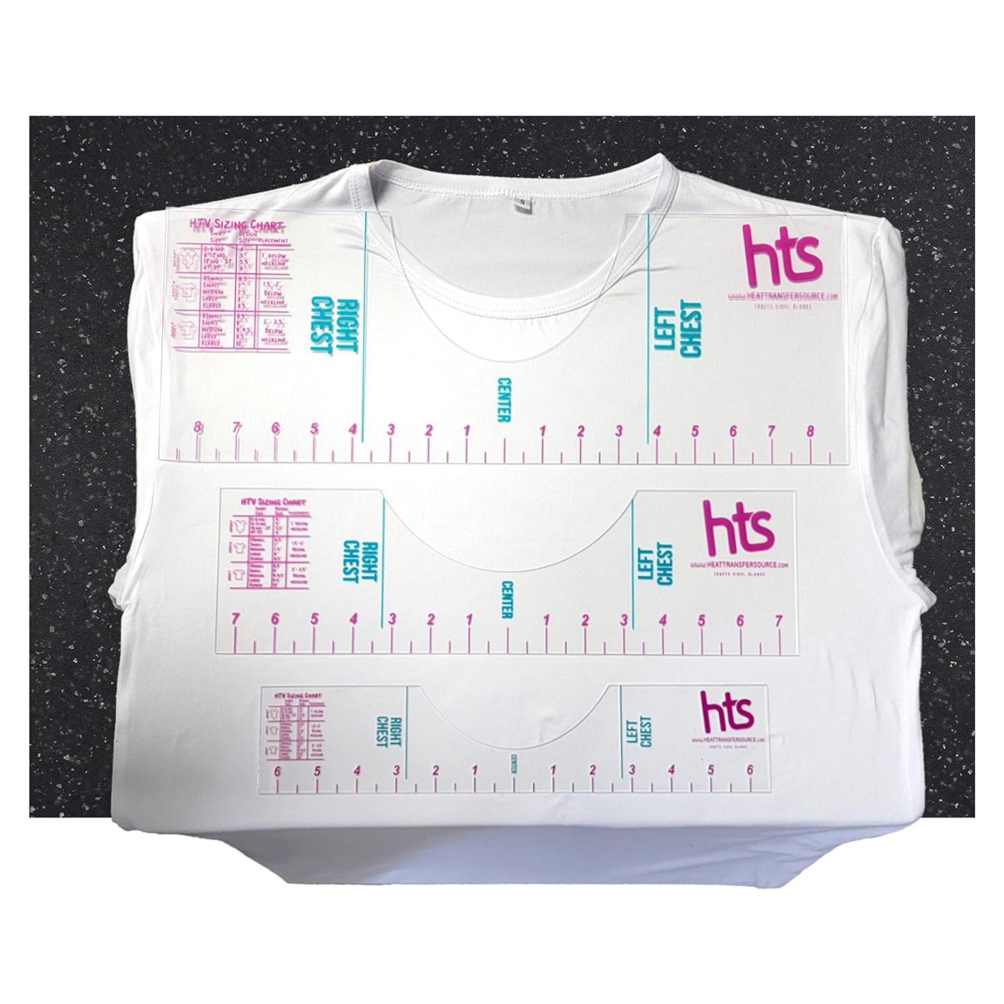 Herramienta de Alineación para Camisetas 3 Reglas HTV