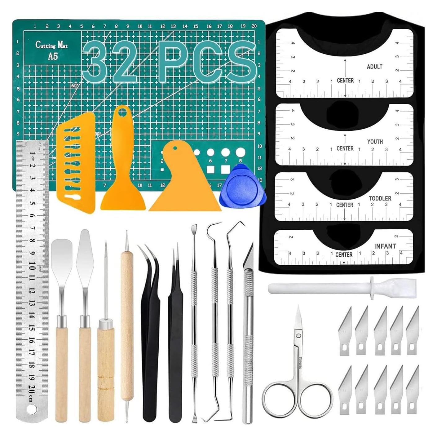 Kit de herramientas de deshierbe de vinilo 32 piezas Sanviatime