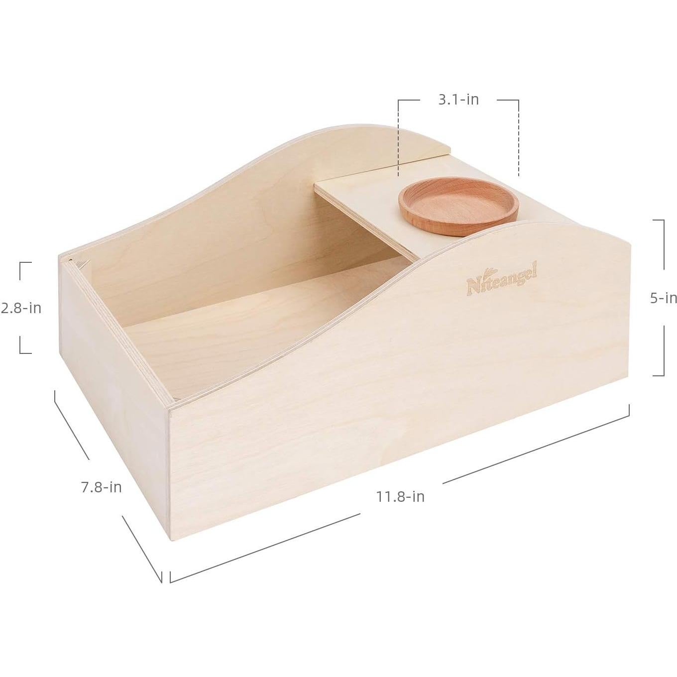 Caja de Baño de Arena Mediana Niteangel para Hámsters 30x20 cm