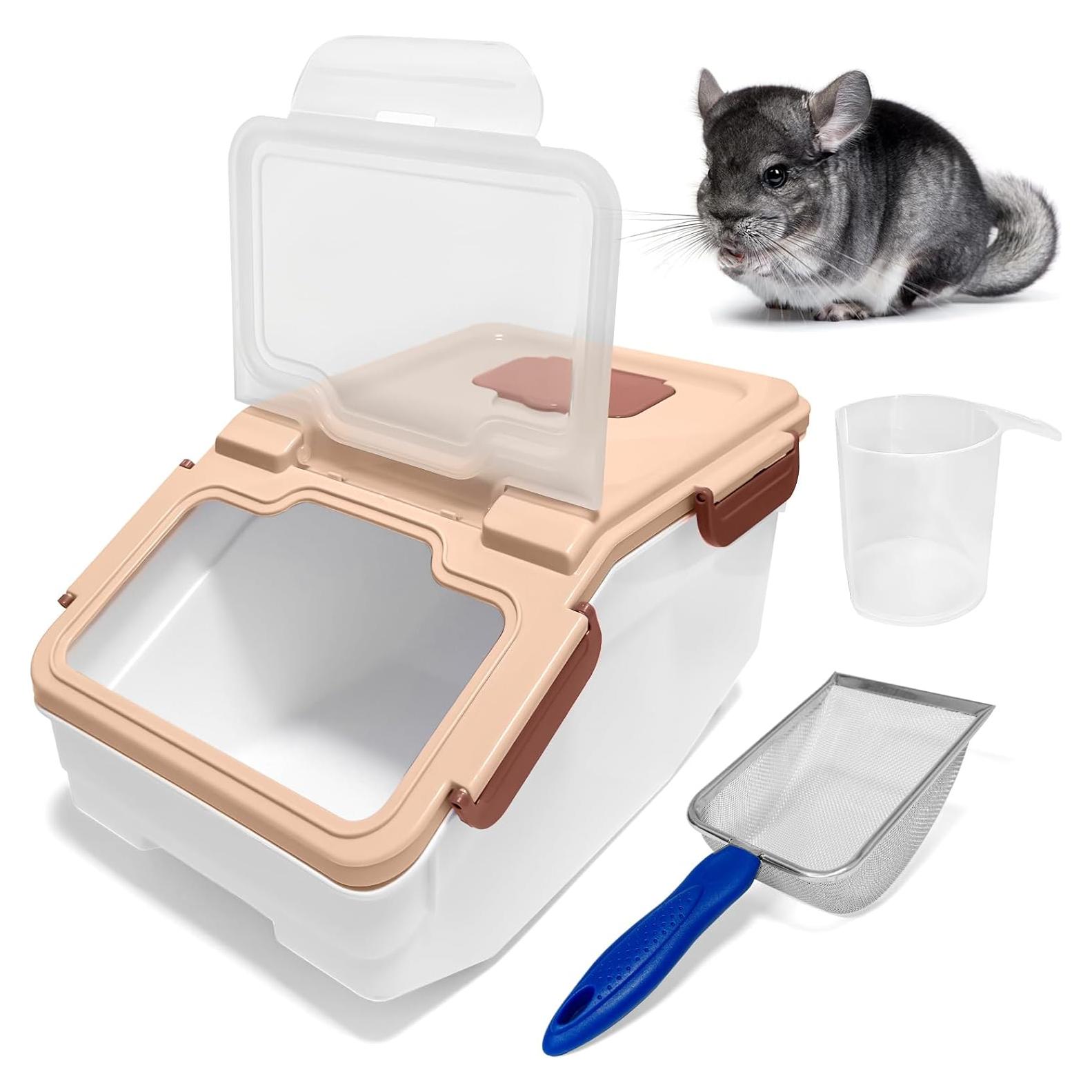 Kit de Baño de Arena para Chinchillas Arfubye Rosa 35.4x23.1cm
